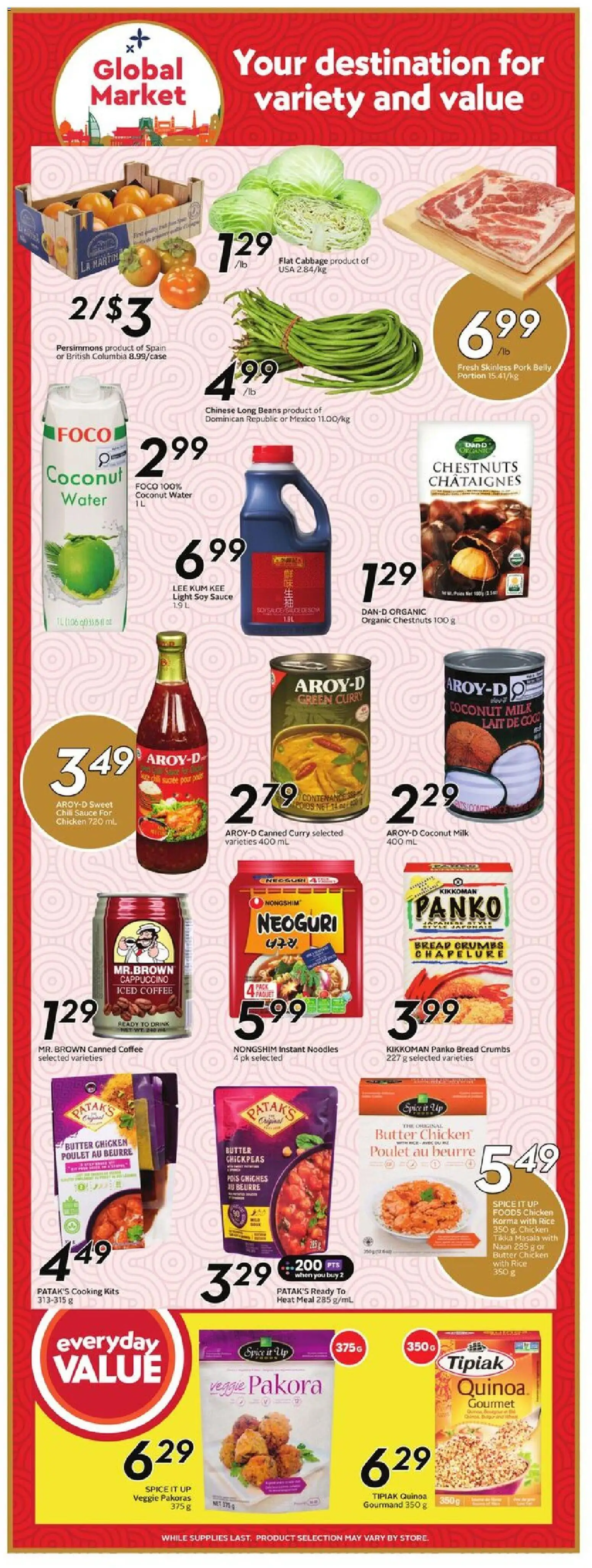 Safeway flyer valid from 25.12.2025 | Page: 14 | Products: Noodles, Butter, Bread, Chicken