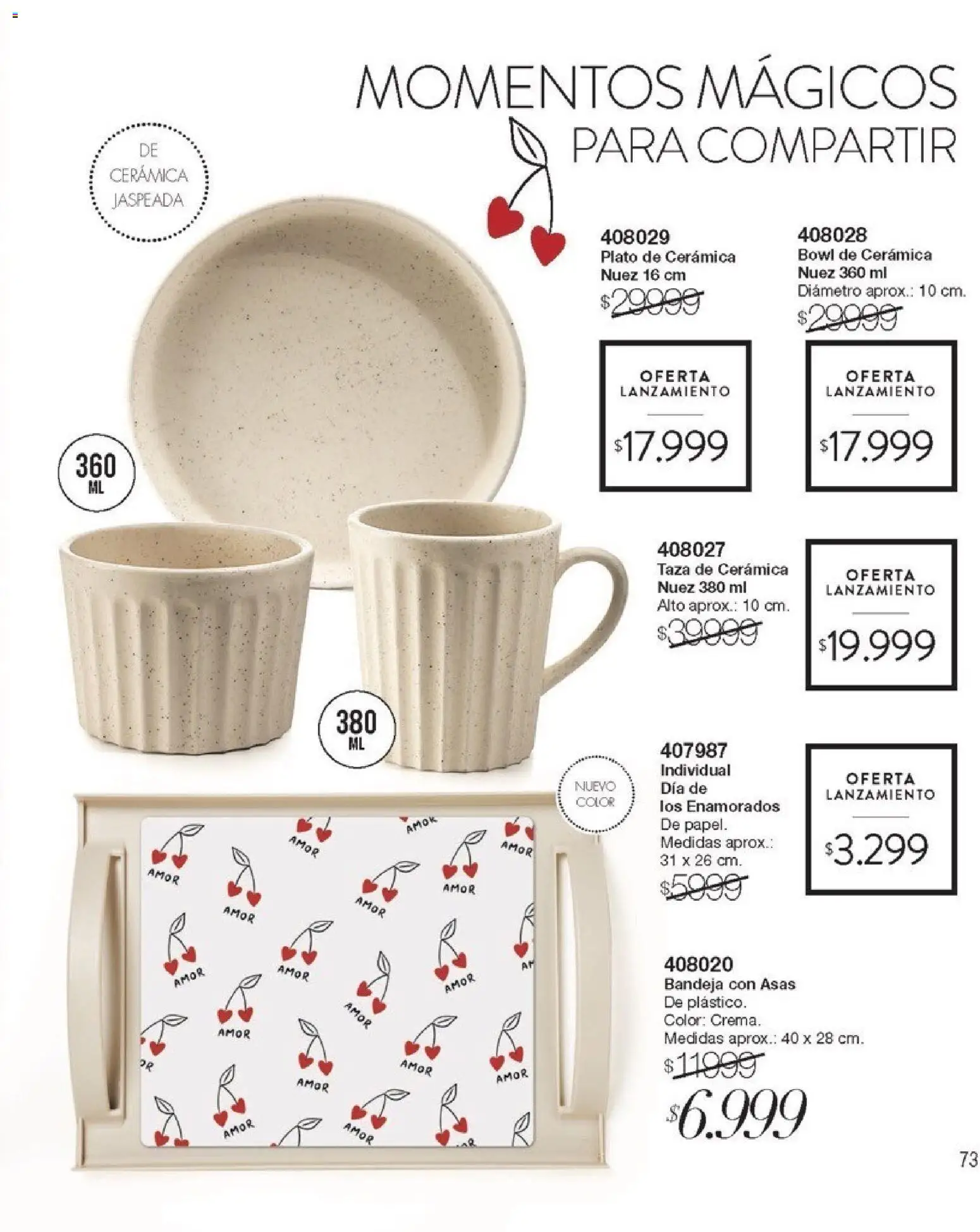 Violetta catálogo │ válido desde el 01.02.2026 | Página: 73 | Productos: Taza, Individual, Bandeja, Nuez