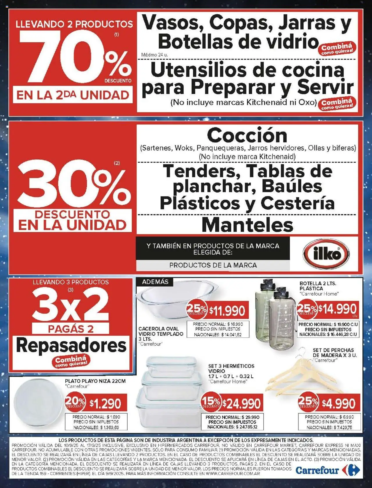 Carrefour ofertas - Salta │ válido desde el 10.09.2025 | Página: 19 | Productos: Utensilios de cocina, Botella, Cocina, Sobre