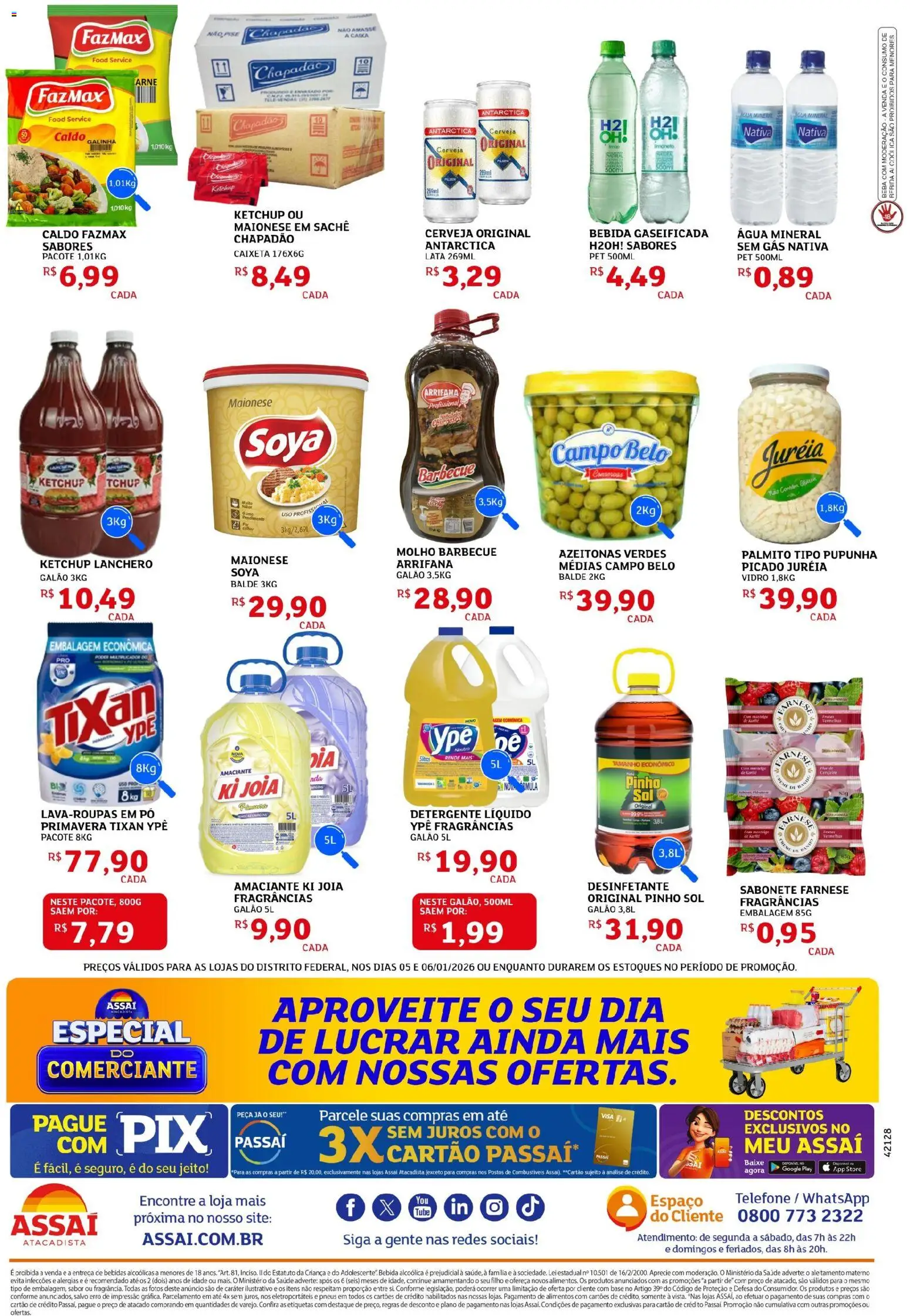 Assaí Atacadista Folheto - válido de 05.01.2026 | Página: 2 | Produtos: Palmito, Manteiga, Base, Balde