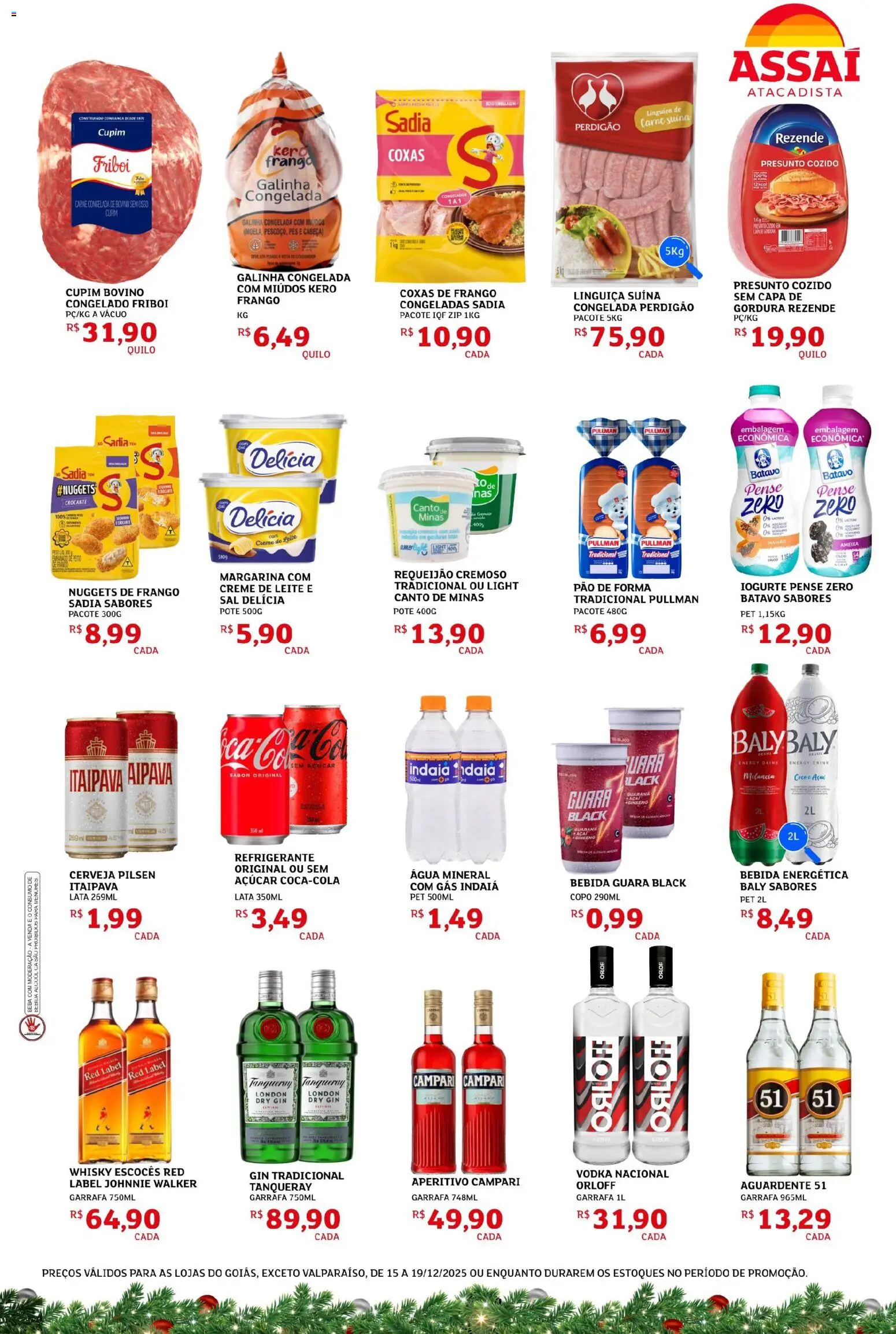 Assaí Atacadista Folheto - válido de 15.12.2025 | Página: 3 | Produtos: Melancia, Guaraná, Whisky, Água mineral