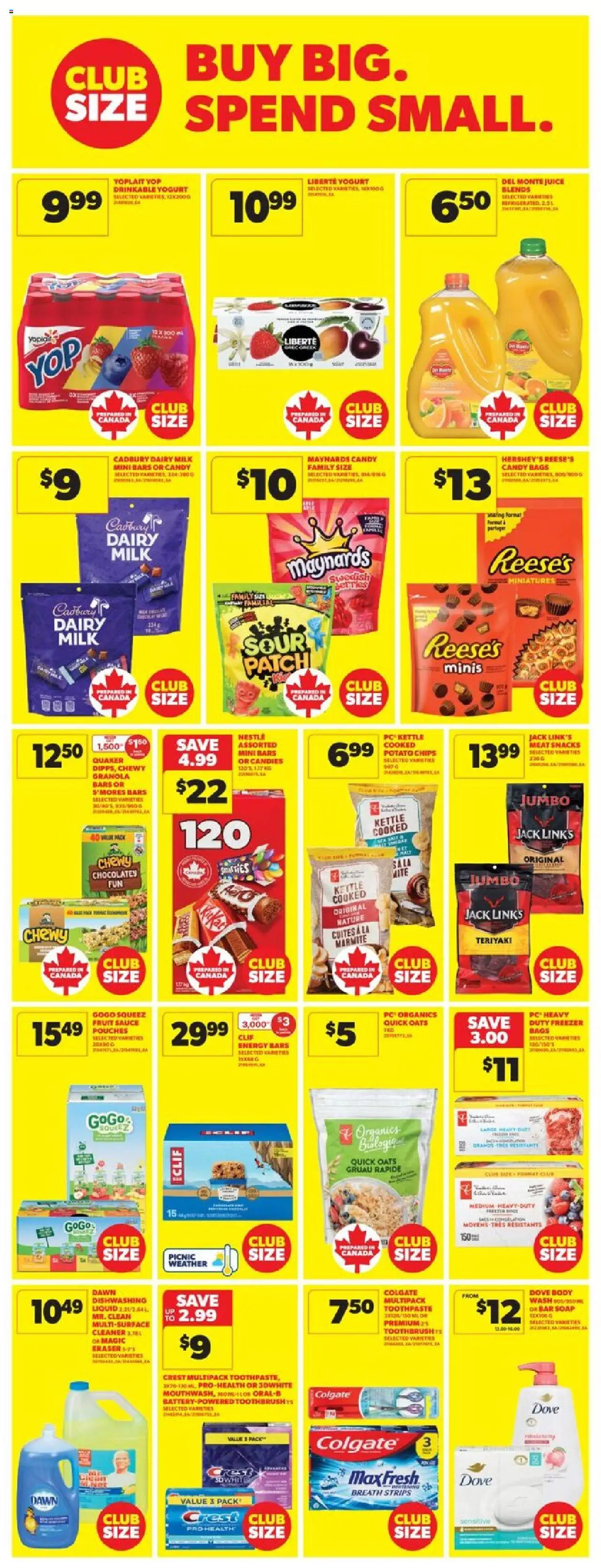 Real Canadian Superstore flyer valid from 14.08.2025 | Page: 17 | Products: PC, Freezer, Kettle, Yogurt