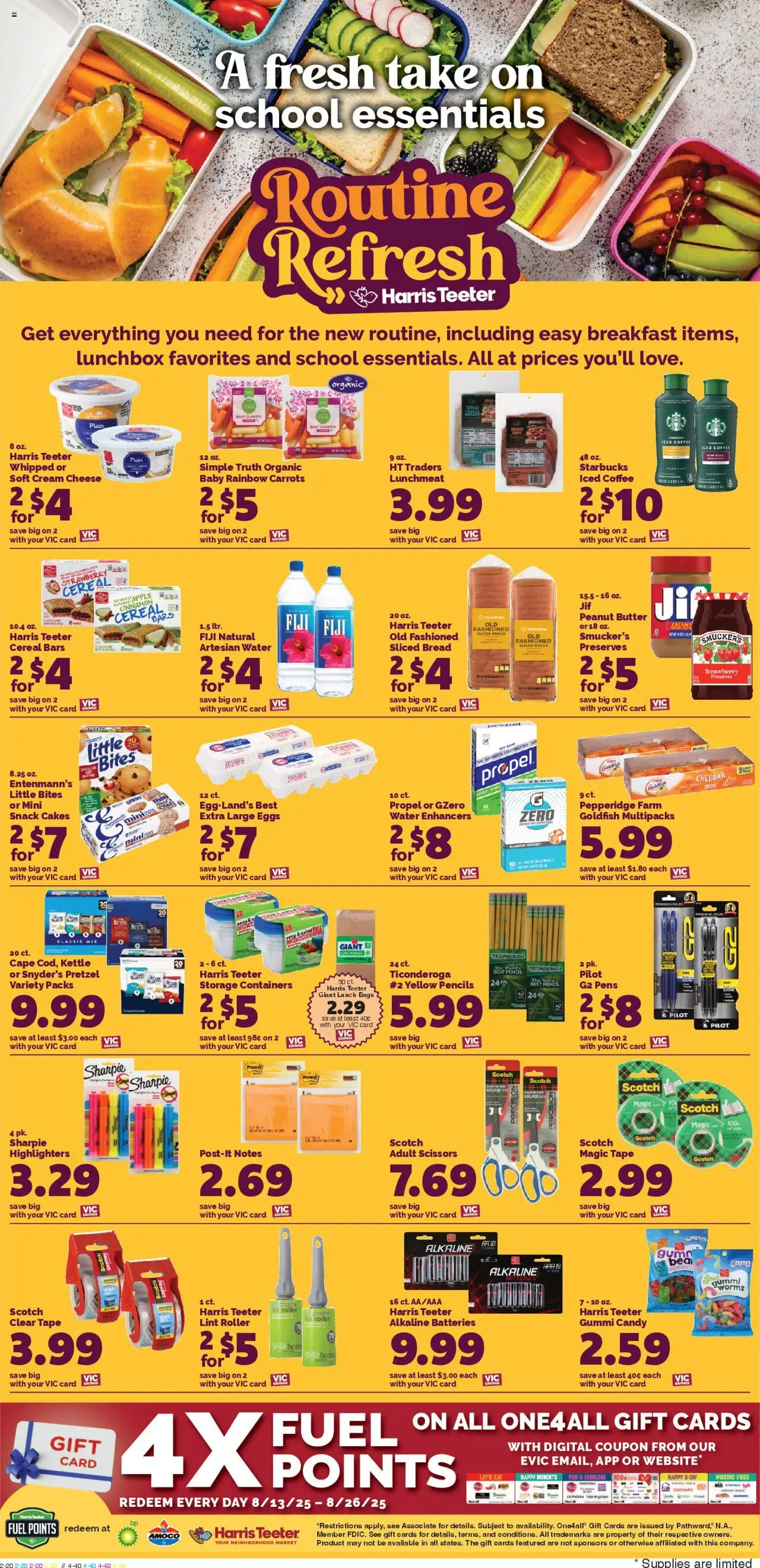 Harris Teeter Weekly Ad - valid from 20.08.2025 | Page: 6 | Products: Cheese, Eggs, Coffee, Hat