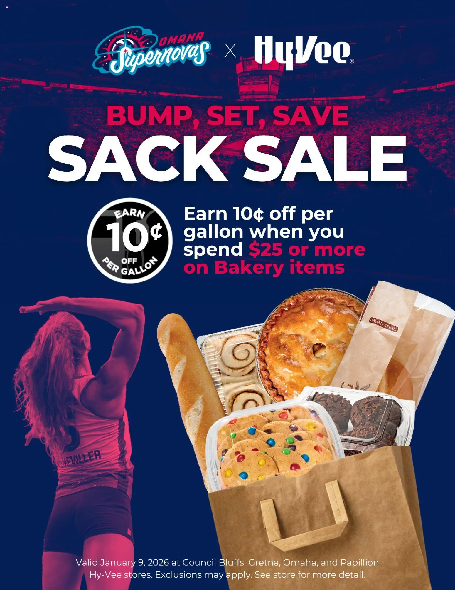 HyVee Bump, Set, Save Sack Sale - valid from 09.01.2026 | Page: 1 | Products: Bakery, Bread