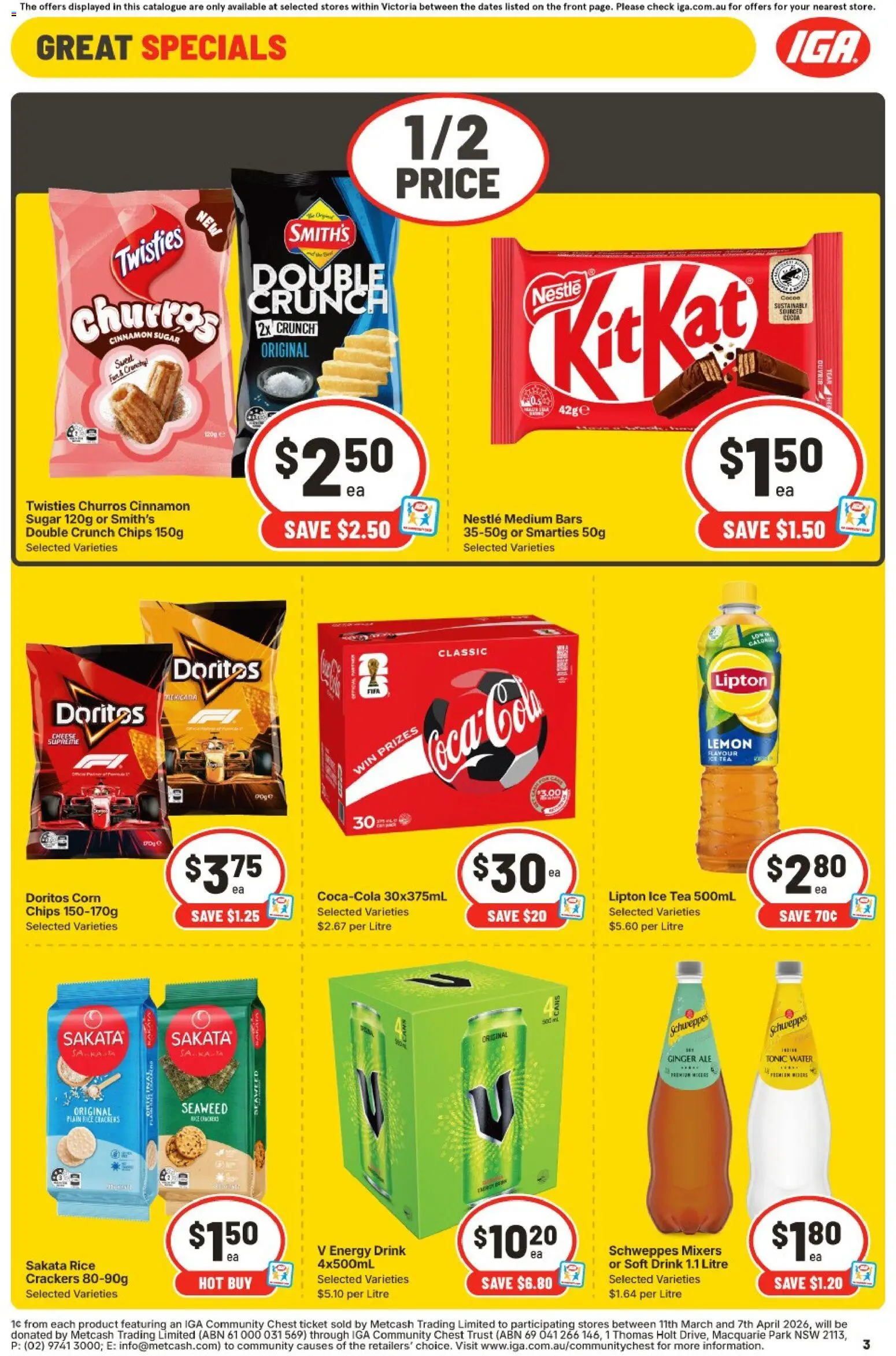 IGA catalogue - valid from 11.03.2026 | Page: 5 | Products: Energy drink, Ginger, Rice, Tea