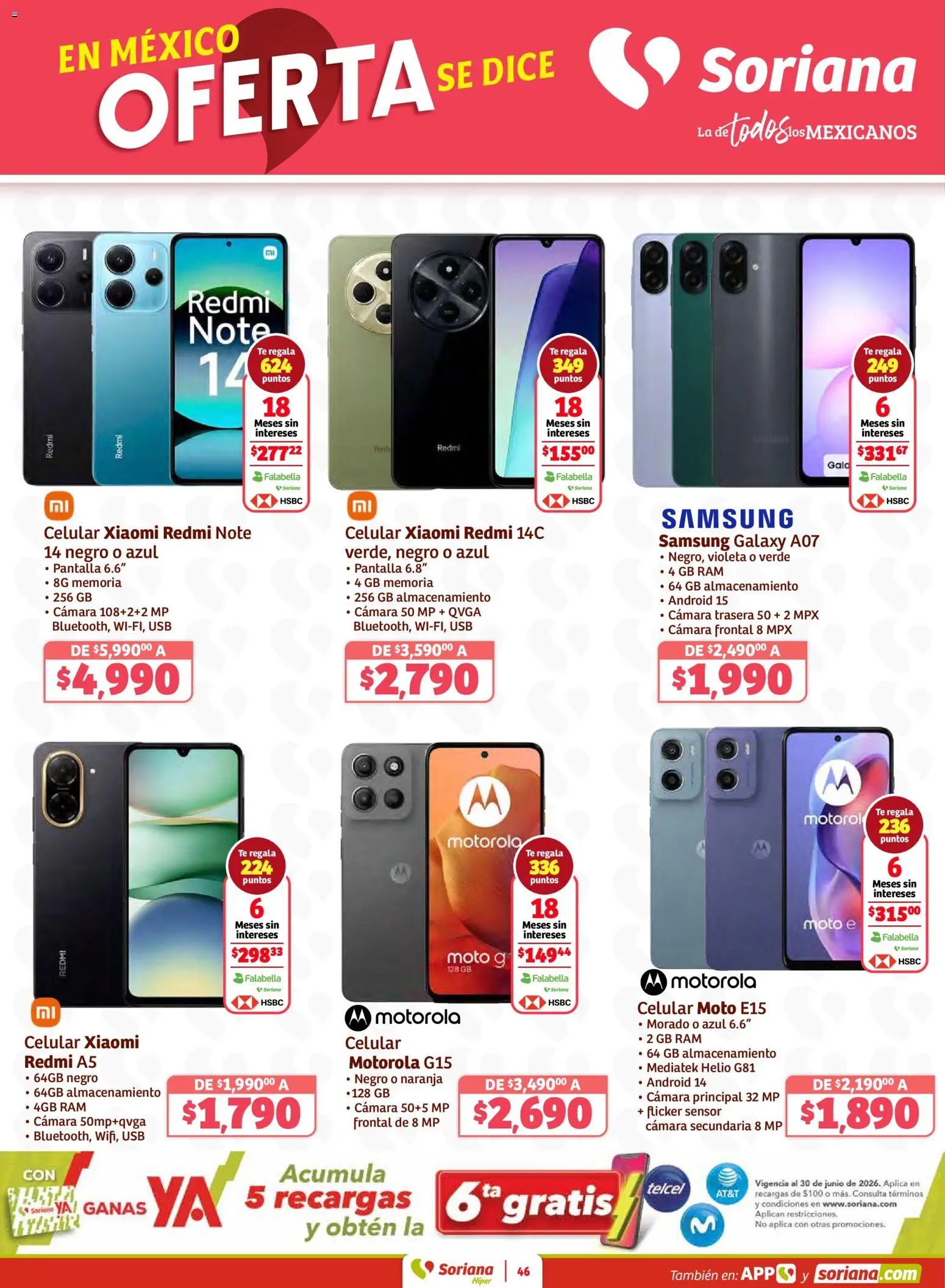 Nuevas ofertas de Soriana válidas en toda la República Mexicana desde el 27.02.2026. ¡Encuentra las mejores ofertas en Soriana Preciazazaso Híper: Frontera Chia, Q. Roo! | Página: 46 | Productos: Usb, Cámara, Té