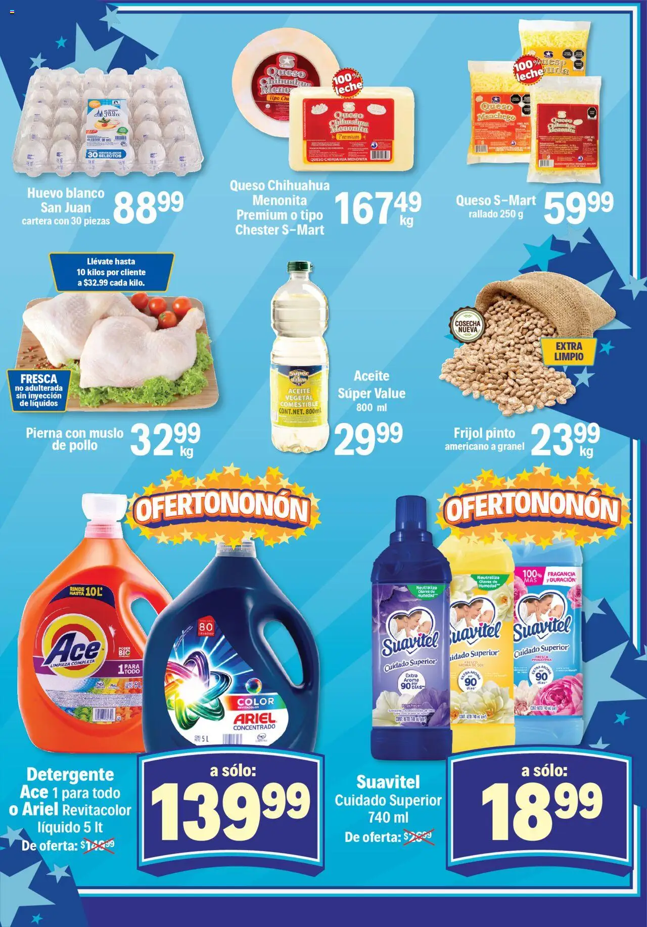 Nuevas ofertas de S-Mart válidas en toda la República Mexicana desde el 03.10.2025. ¡Encuentra las mejores ofertas en S-Mart - Folleto - Matamoros! | Página: 3 | Productos: Detergente, Leche, Aceite, Fragancia