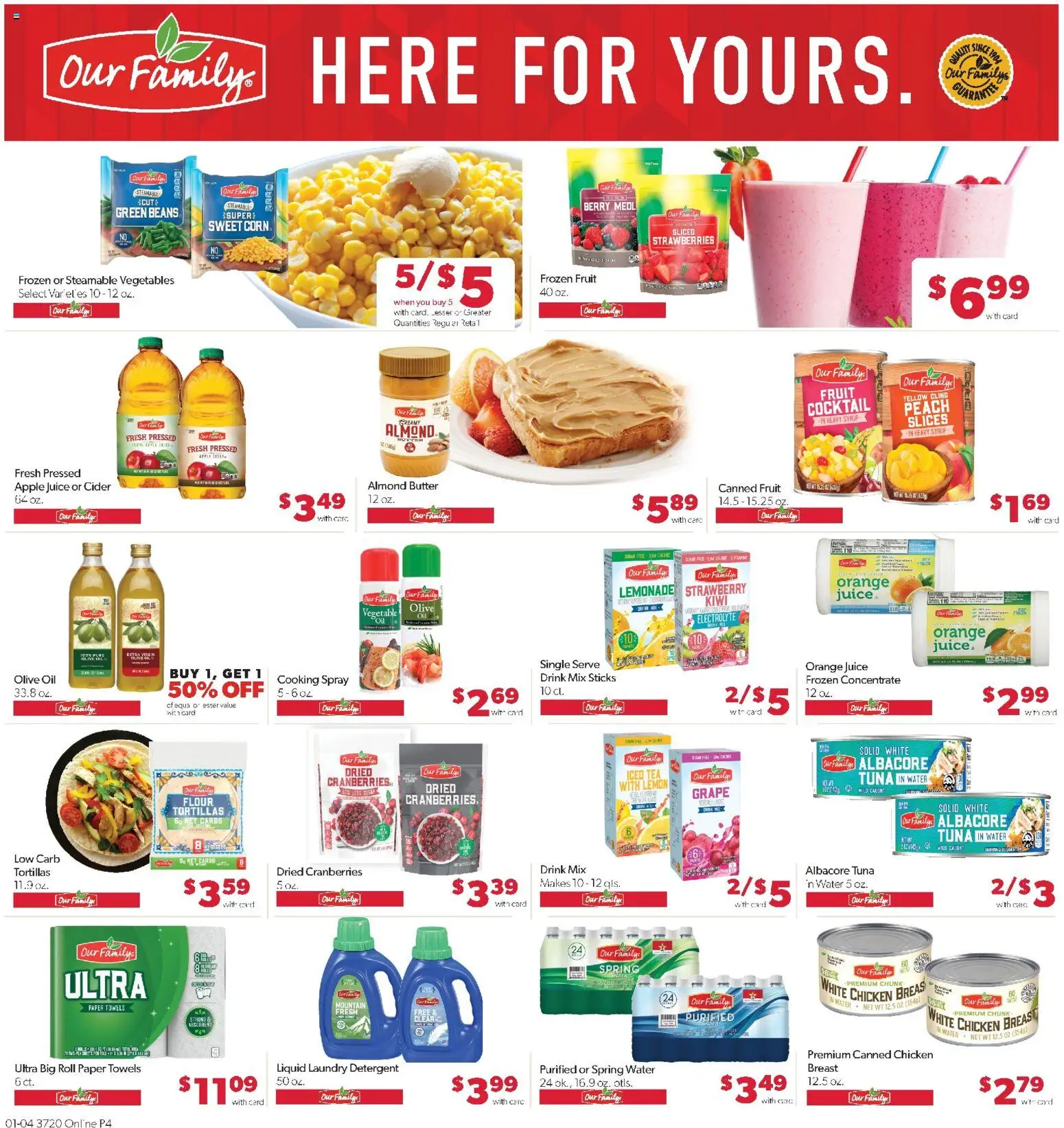 Family Fare Weekly Ad - NE - valid from 04.01.2026 | Page: 8 | Products: Cider, Butter, Tea, Vegetables