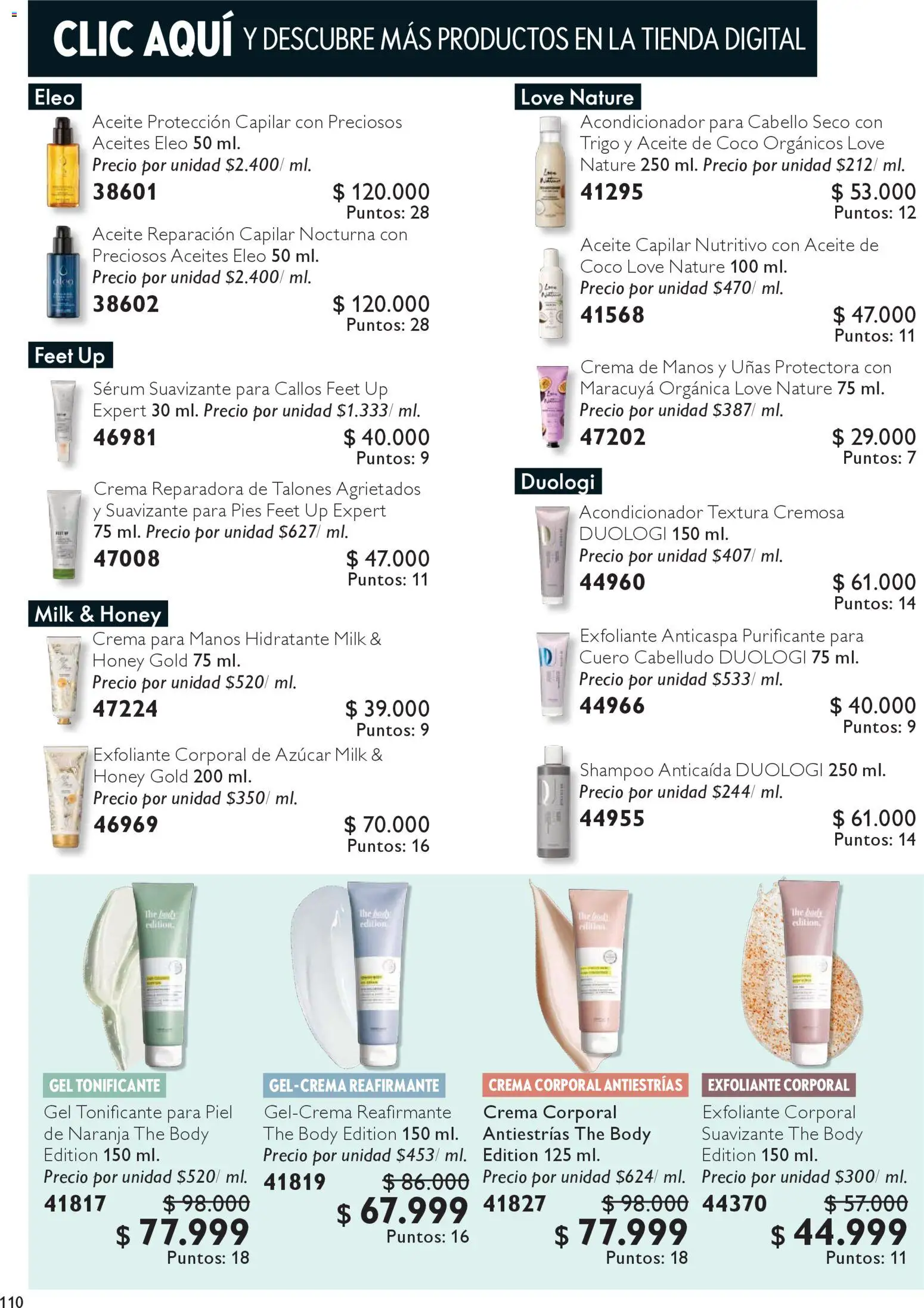 Oriflame revista - valida desde el 06.12.2025 | Página: 110 | Productos: Exfoliante corporal, Azucar, Body, Serum