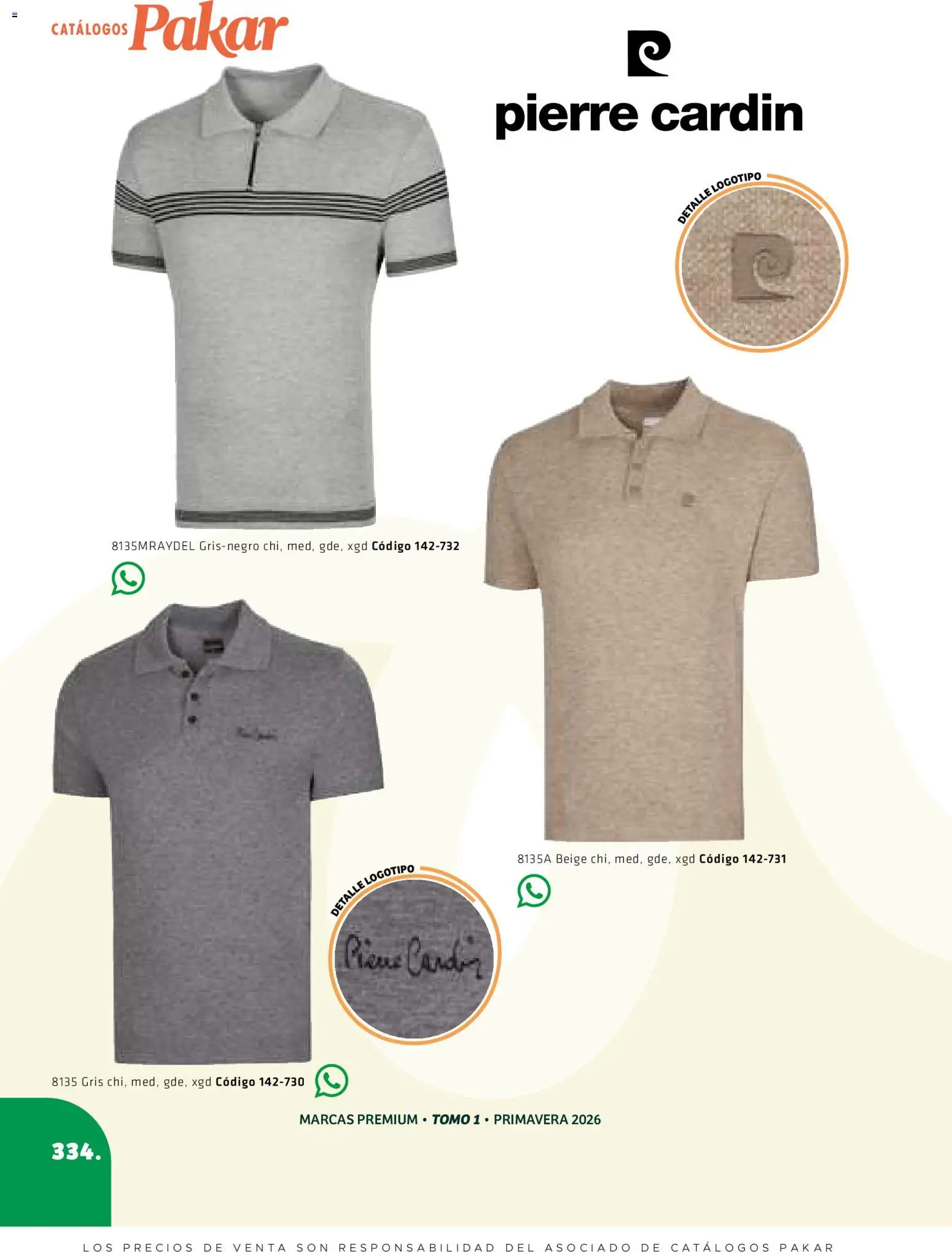 Nuevas ofertas de SC Pakar válidas en toda la República Mexicana desde el 27.02.2026. ¡Encuentra las mejores ofertas en SC Pakar catálogo Premium Men Tomo 1! | Página: 334