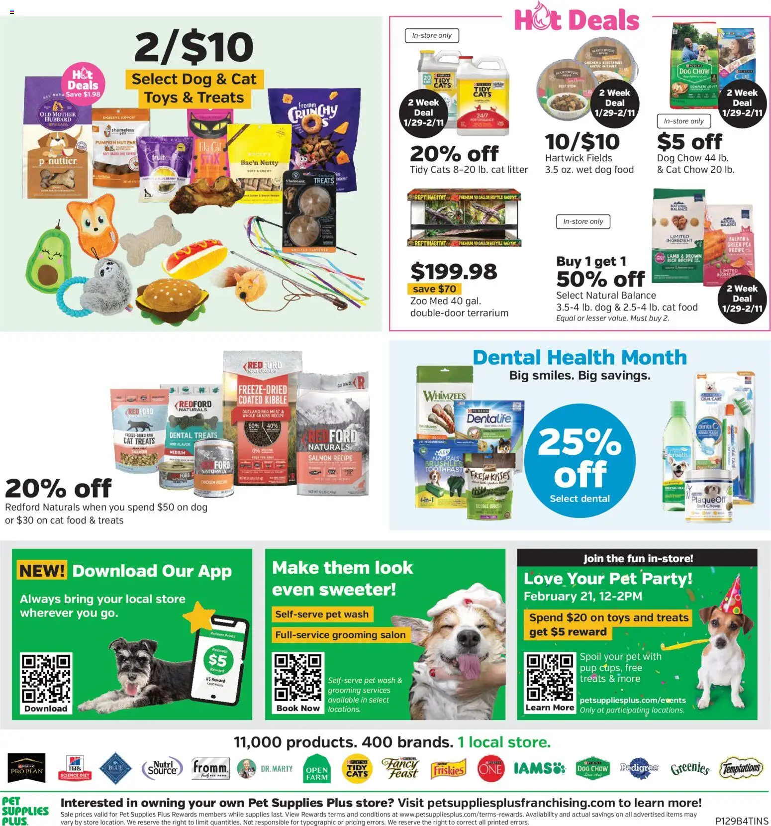 Pet Supplies Plus Weekly Ad - valid from 29.01.2026 | Page: 4 | Products: Dog Food, Rice, Terrarium, Pumpkin