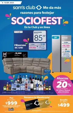Vista previa de Sam's Club - Catálogo Socio Fest, nuevo folleto de la tienda, válido en México a partir del 09.09.2025