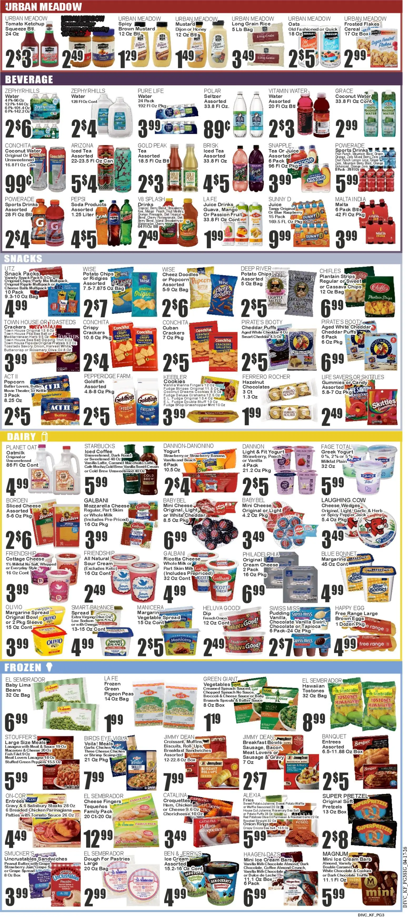 Food Universe Weekly Ad - valid from 17.04.2026 | Page: 3 | Products: Juice, Tea, Chips, Mango