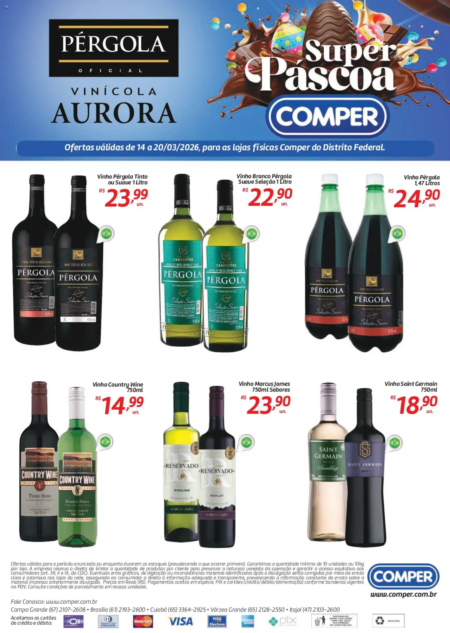 Comper Folheto - válido de 14.03.2026 | Página: 1 | Produtos: Mesa, Vinho