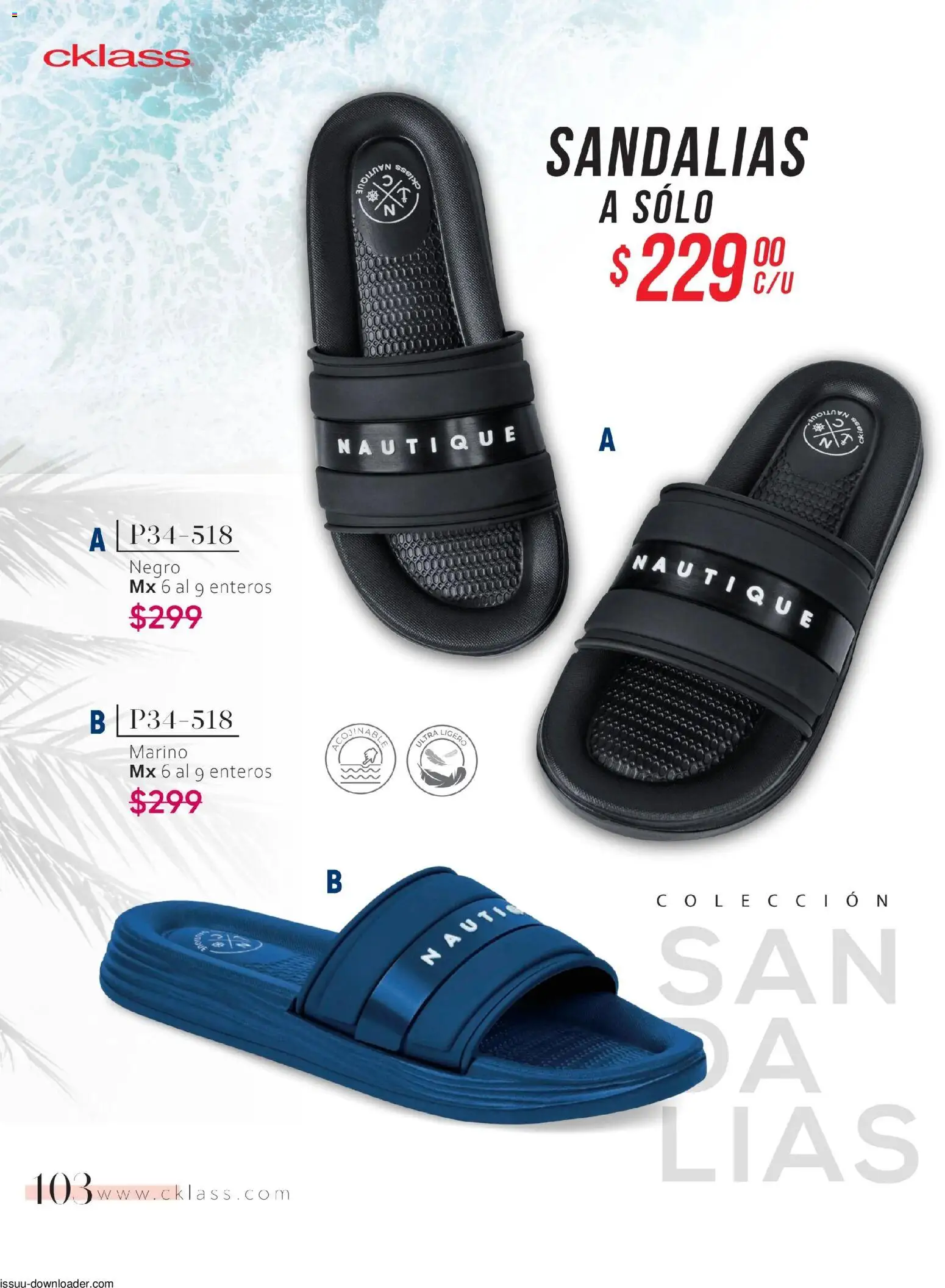 Nuevas ofertas de Cklass válidas en toda la República Mexicana desde el 26.01.2026. ¡Encuentra las mejores ofertas en Cklass catálogo Especial Calzado! | Página: 104 | Productos: Sandalias