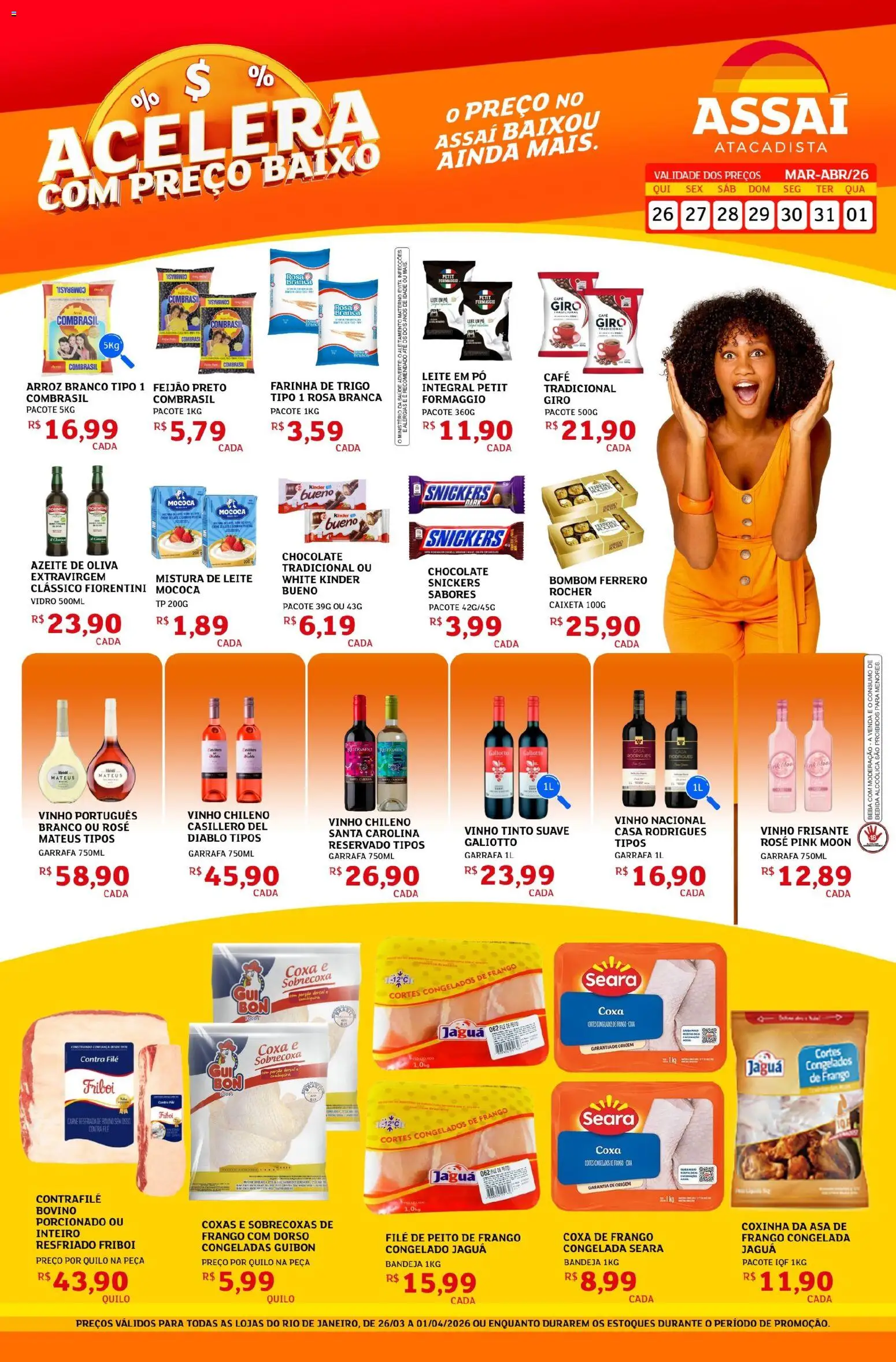 Assaí Atacadista Folheto - válido de 26.03.2026 | Página: 1 | Produtos: Café, Frango, Azeite, Bombom
