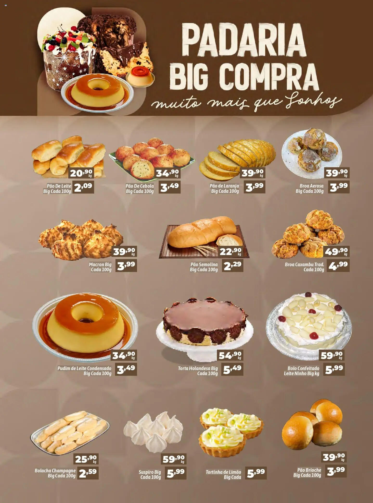 Big Compra Folheto - válido de 05.12.2025 | Página: 13 | Produtos: Cebola, Leite, Pão, Bolacha