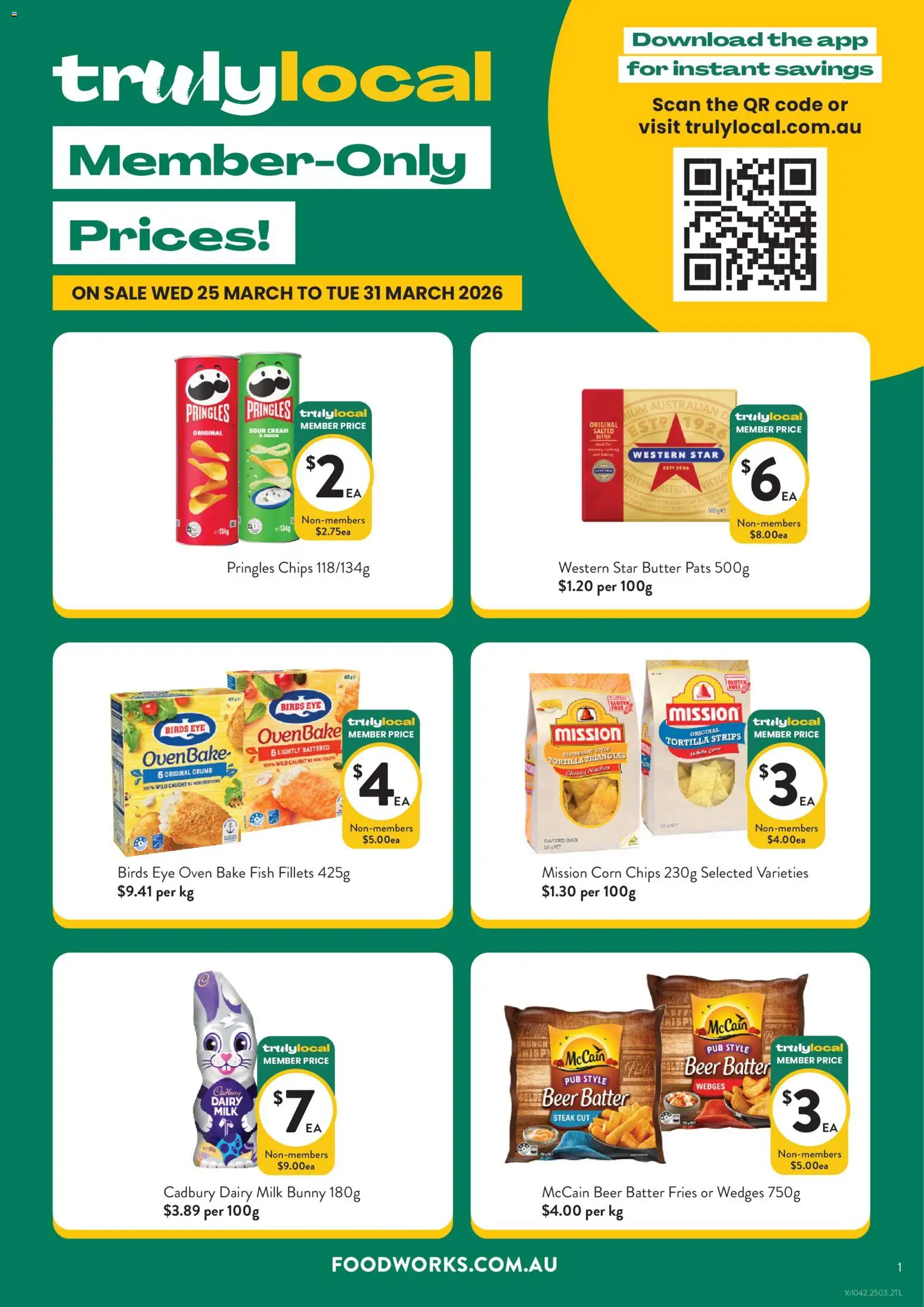 Foodworks catalogue - valid from 25.03.2026 | Page: 1 | Products: Butter, Sour cream, Steak, Oven