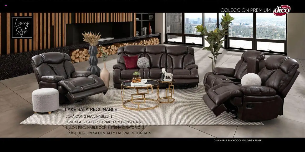 Nuevas ofertas de Muebles Dico válidas en toda la República Mexicana desde el 25.10.2024. ¡Encuentra las mejores ofertas en Muebles Dico catálogo Colleción Premium ! | Página: 45 | Productos: Sofá, Sillón, Mesa