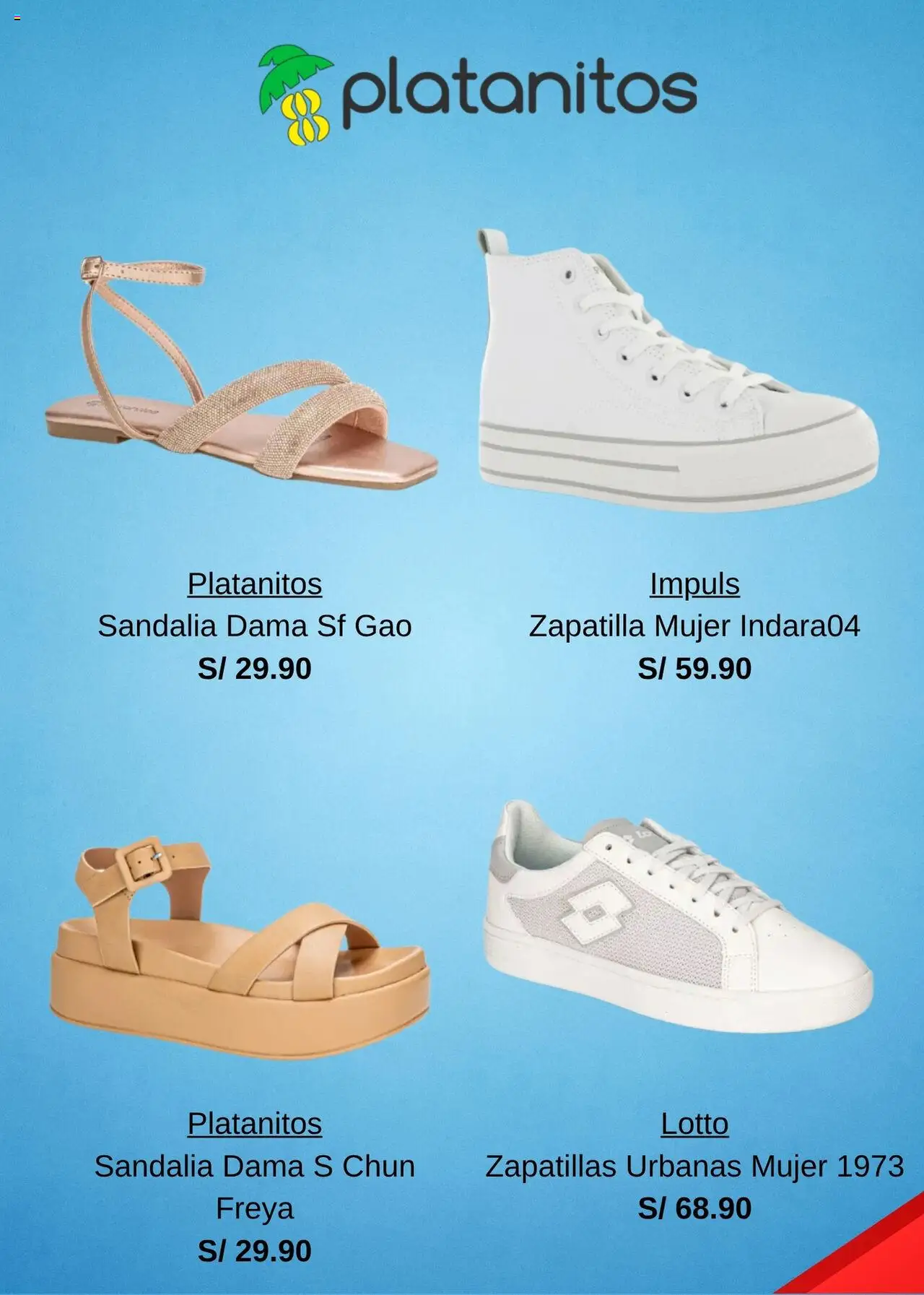 Catálogo Platanitos válido desde 01.08.2025 | Página: 4 | Productos: Zapatillas
