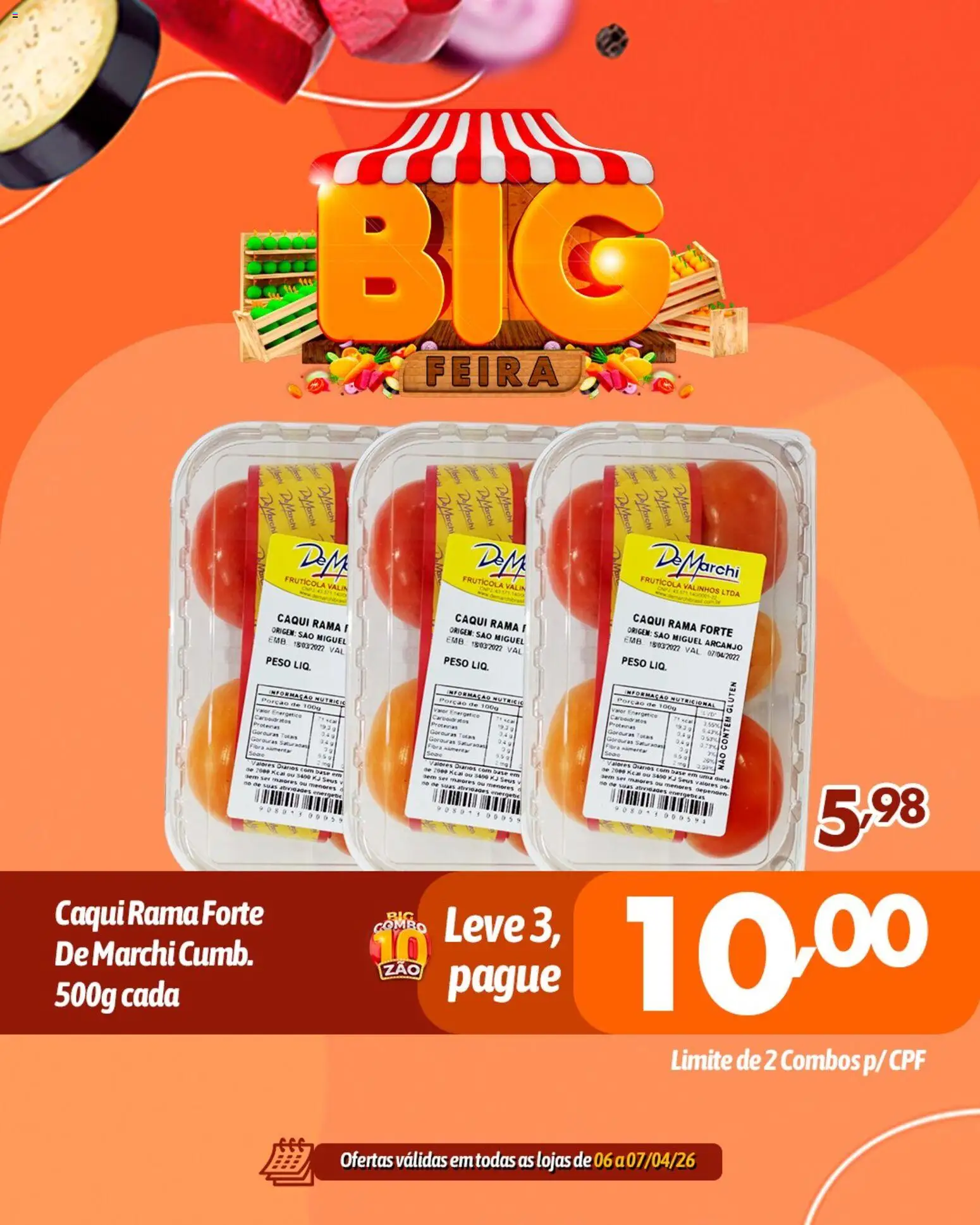 Big Compra Folheto - válido de 06.04.2026 | Página: 6 | Produtos: Caqui, Energético, Base