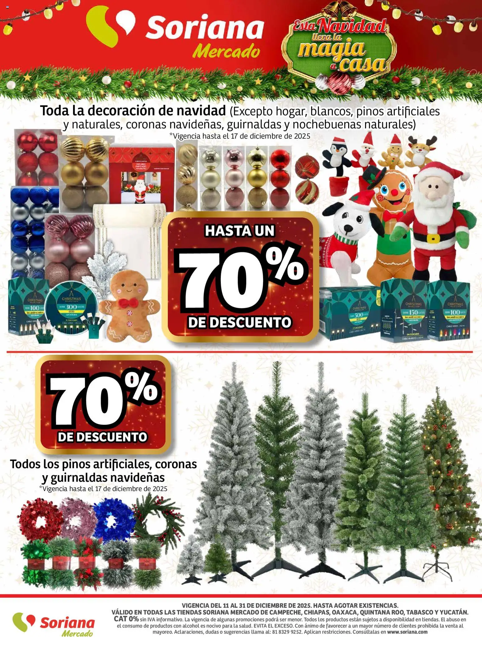 Nuevas ofertas de Soriana válidas en toda la República Mexicana desde el 11.12.2025. ¡Encuentra las mejores ofertas en Soriana - Pesito Valedor Mercado: Camp, Chia, Oax, Q. Roo, Tab, Yuc! | Página: 40