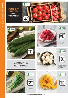 Preview of Foodworks Catalogue NSW - valid from 22.10.2025 | Page: 4 | Products: Tomatoes, Cucumbers, Pumpkin