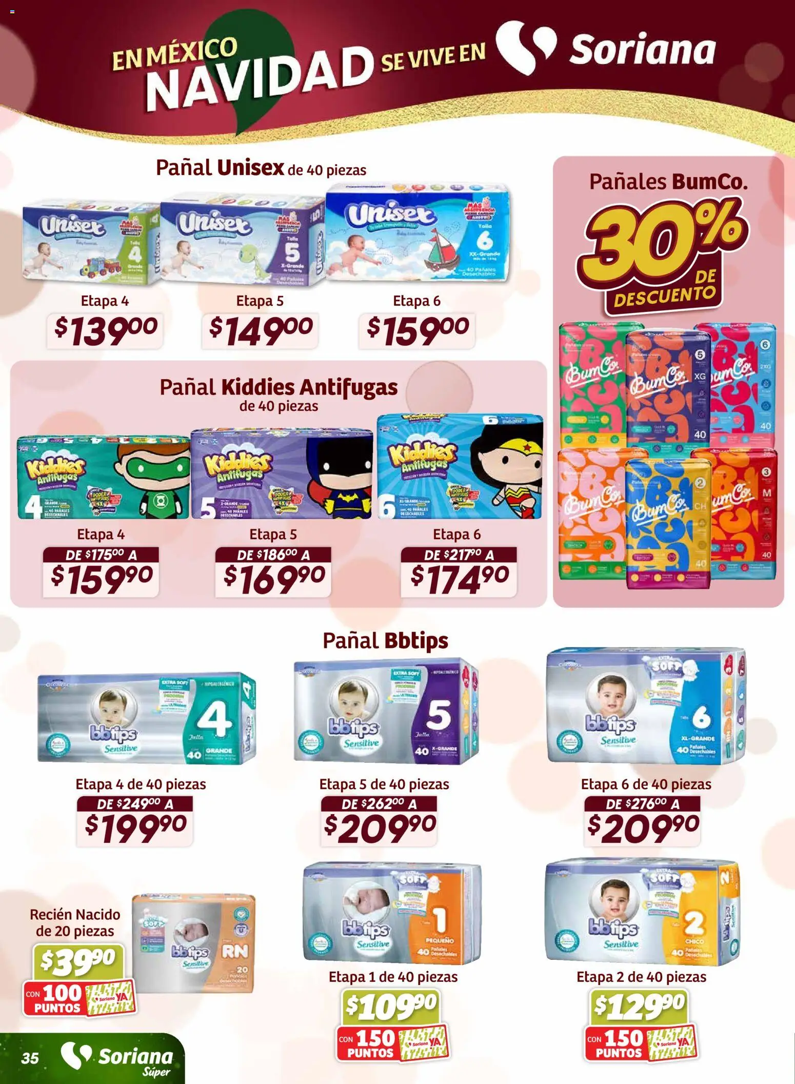 Nuevas ofertas de Soriana válidas en toda la República Mexicana desde el 27.11.2025. ¡Encuentra las mejores ofertas en Soriana - Preciazazaso Súper: Edo Mex, Gro, Hgo, Mor, Pue, Qto, Tlax, Ver! | Página: 36 | Productos: Pañales