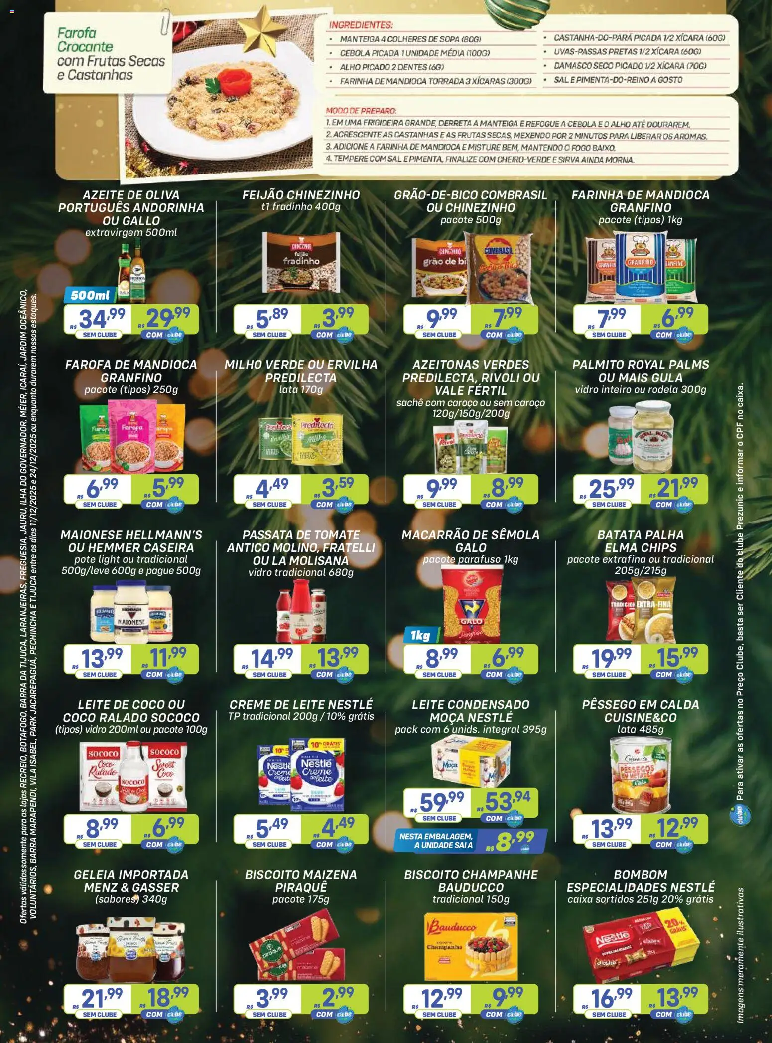 Prezunic Folheto - válido de 11.12.2025 | Página: 6 | Produtos: Ervilha, Farinha de mandioca, Batata, Maionese