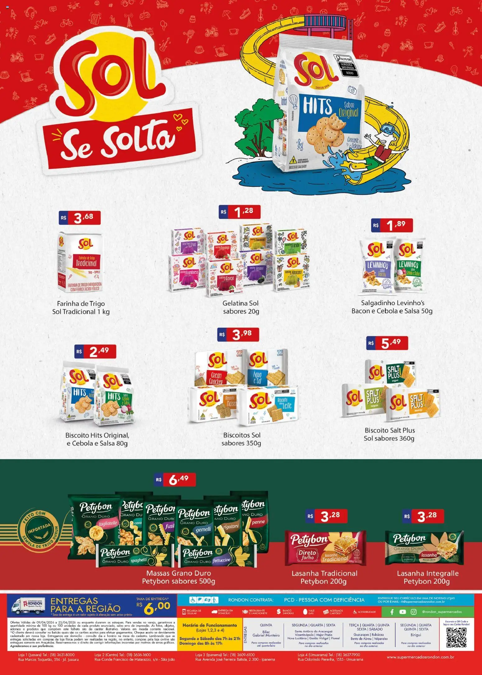 Supermercados Rondon Folheto - válido de 09.04.2026 | Página: 2 | Produtos: Cereja, Mesa, Leite, Lasanha