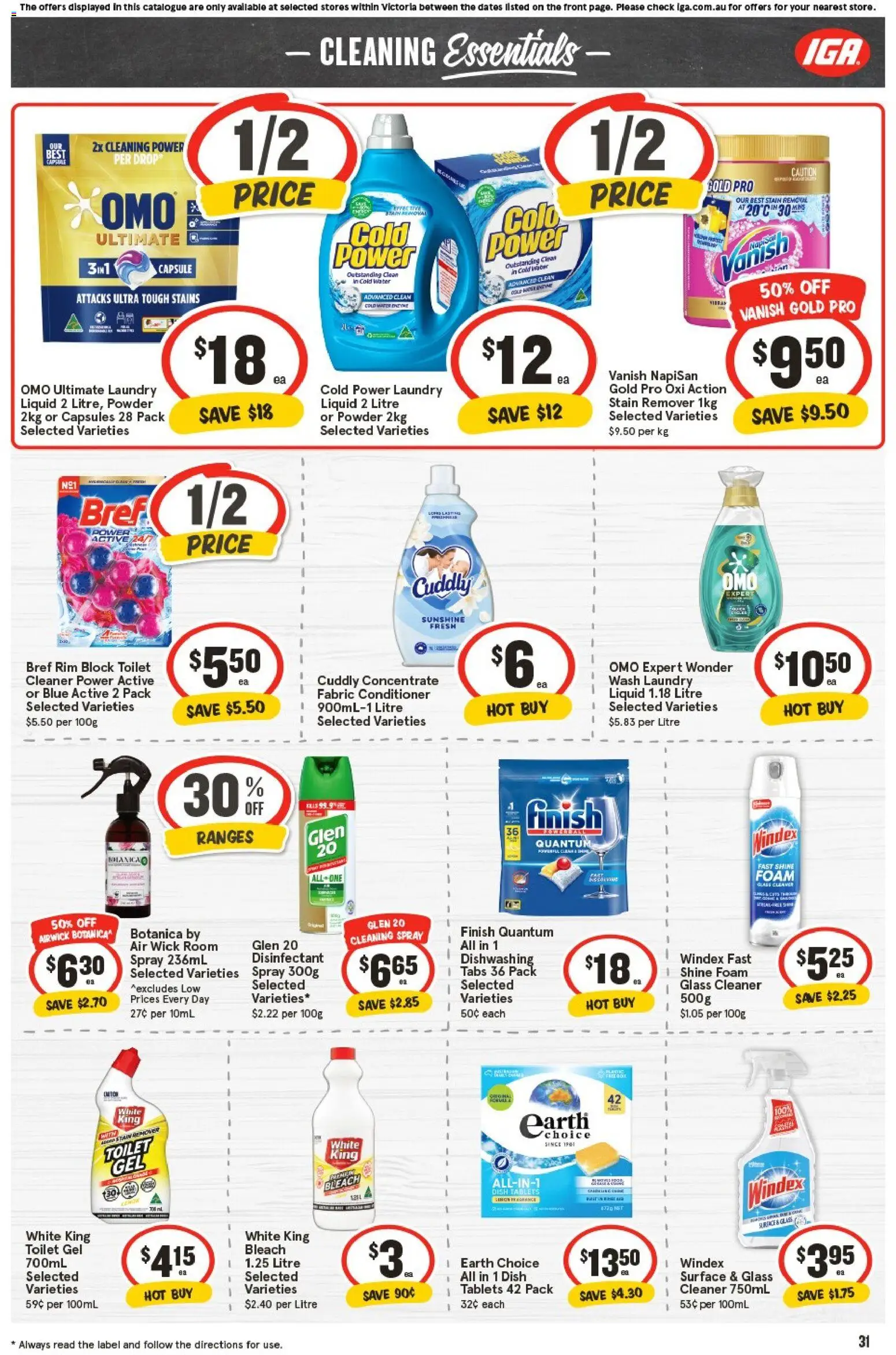 IGA catalogue - valid from 29.10.2025 | Page: 30 | Products: Powder, Cleaner, Laundry, Tablets