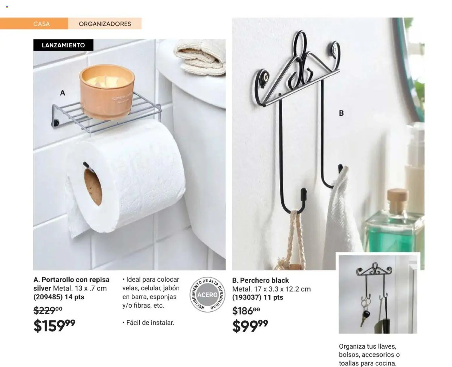 Nuevas ofertas de AVON válidas en toda la República Mexicana desde el 28.11.2025. ¡Encuentra las mejores ofertas en AVON Casa & Estilo 18 2025! | Página: 96 | Productos: Repisa, Toallas, Perchero, Jabón