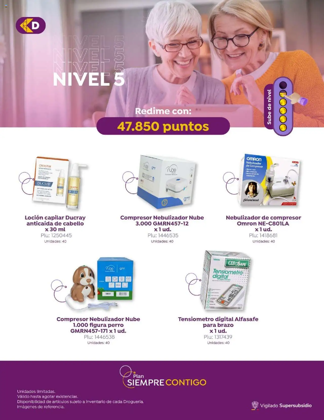 Colsubsidio revista - valida desde el 05.02.2025 | Página: 16 | Productos: Loción, Tensiómetro, Nebulizador