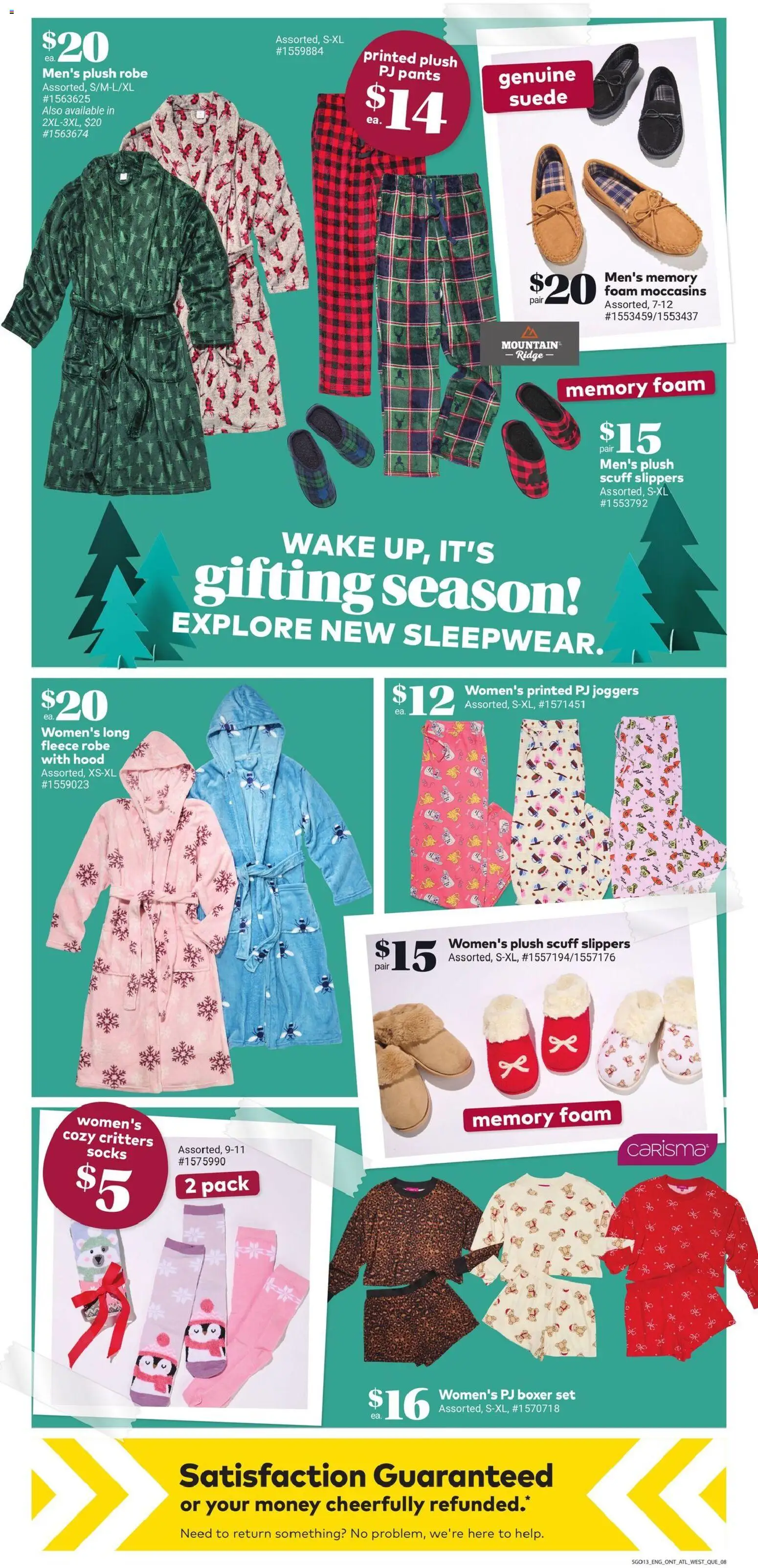 Giant Tiger flyer valid from 29.10.2025 | Page: 12 | Products: Moccasins, Shoes, Socks, Robe