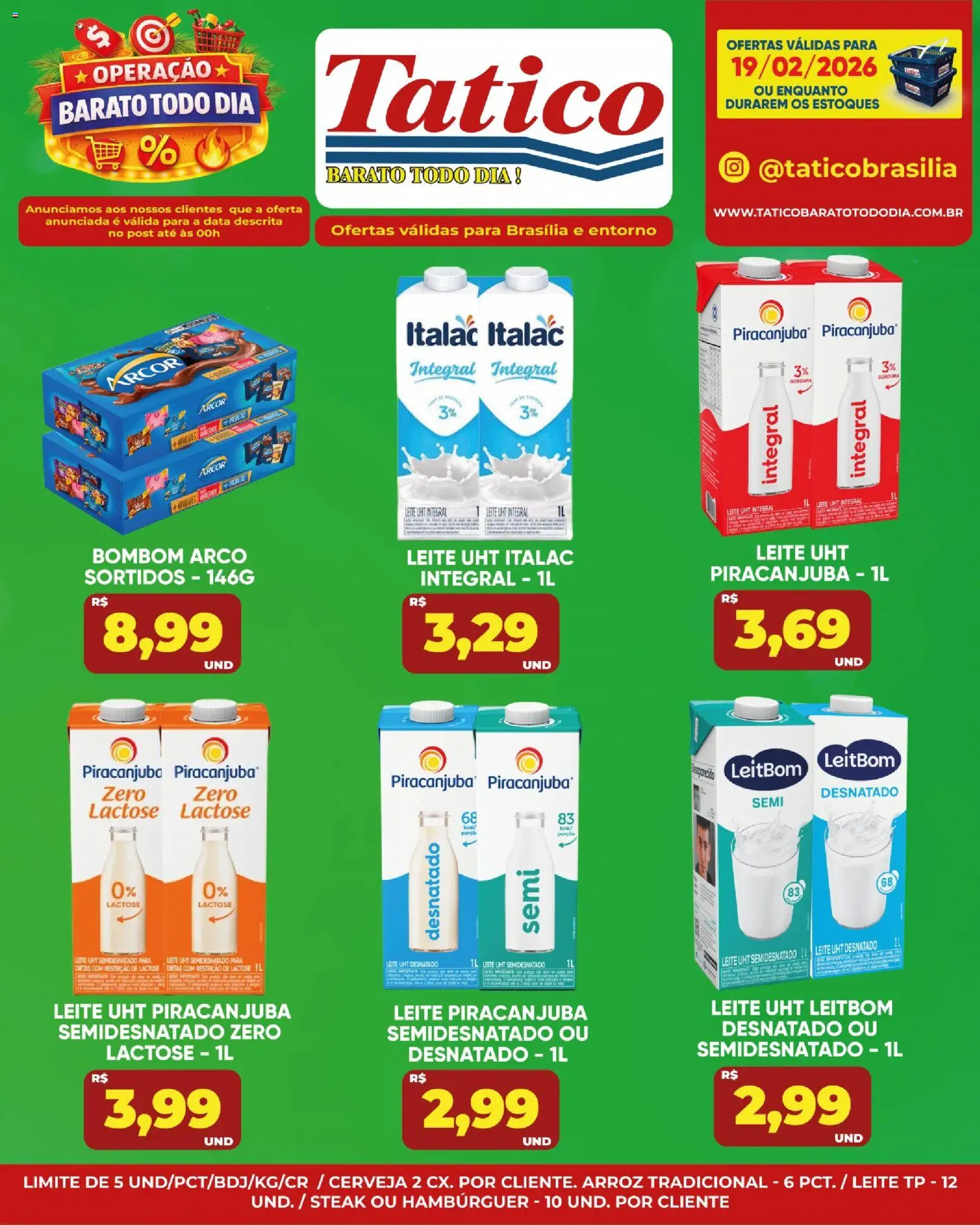 Tatico Folheto - válido de 19.02.2026 | Página: 11 | Produtos: Cerveja, Arroz, Hambúrguer, Bombom
