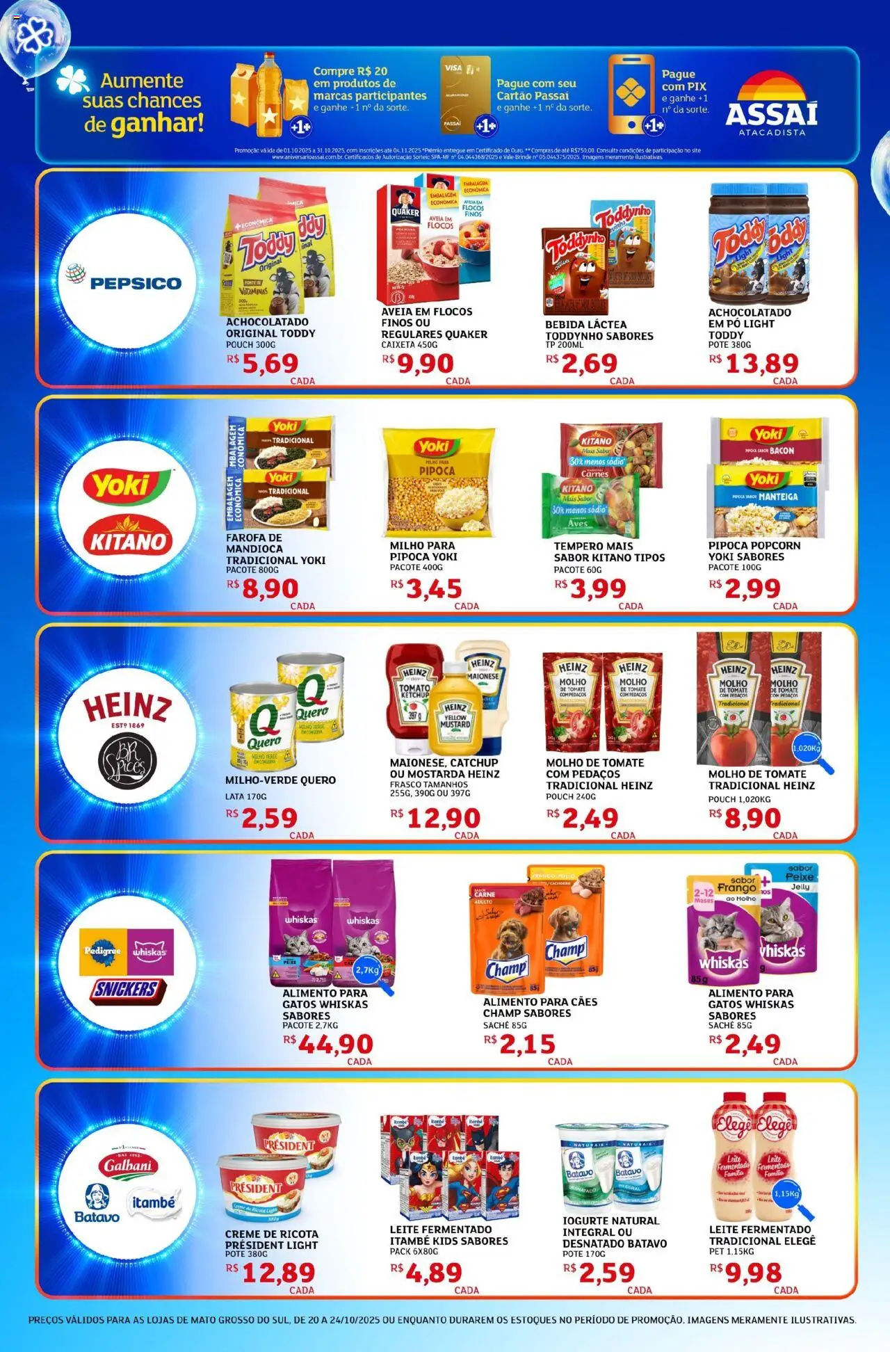 Assaí Atacadista Folheto - válido de 20.10.2025 | Página: 4 | Produtos: Achocolatado, Manteiga, Peixe, Maionese
