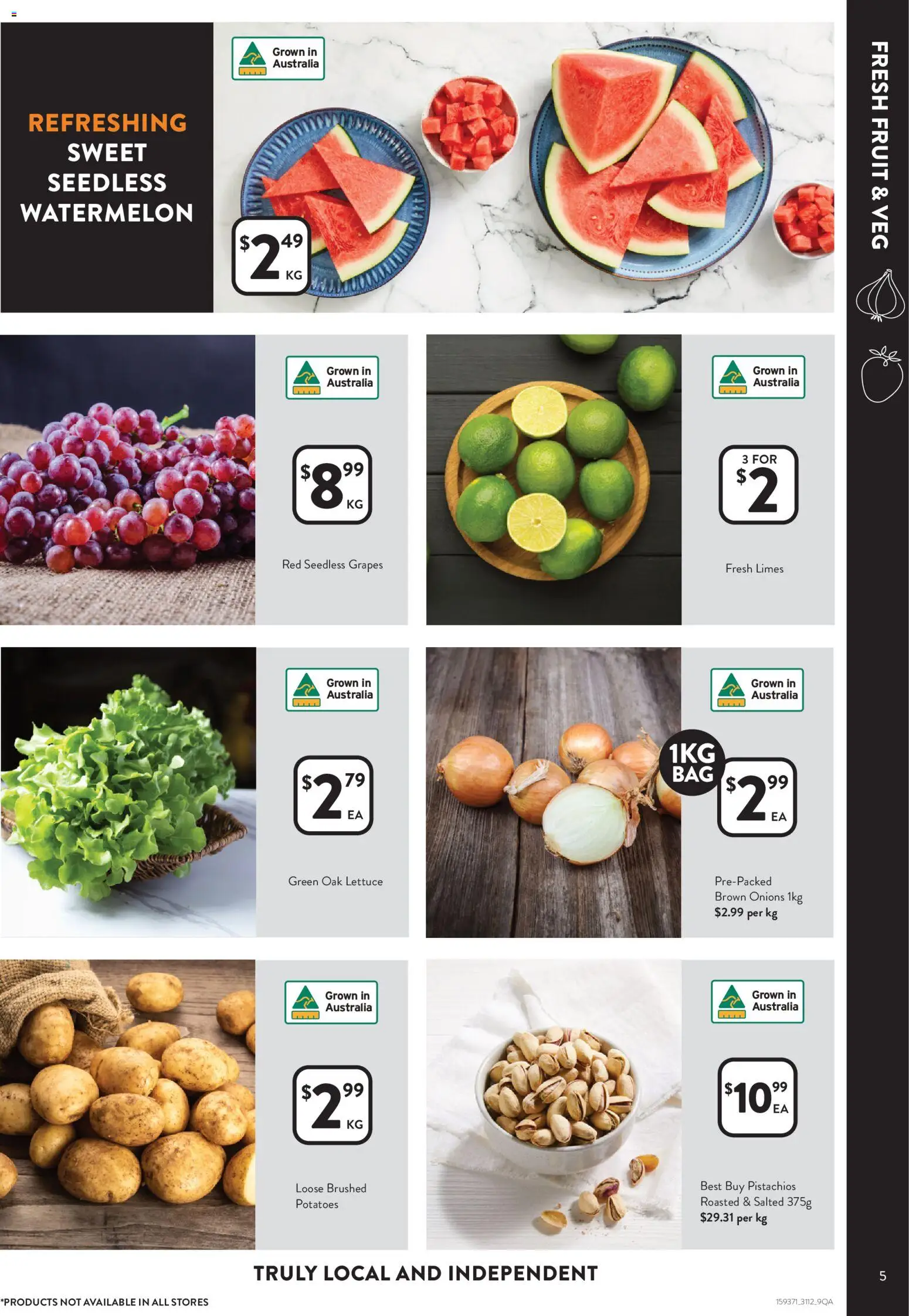 Foodworks catalogue - valid from 31.12.2025 | Page: 5 | Products: Potatoes, Onions, Watermelon, Grapes