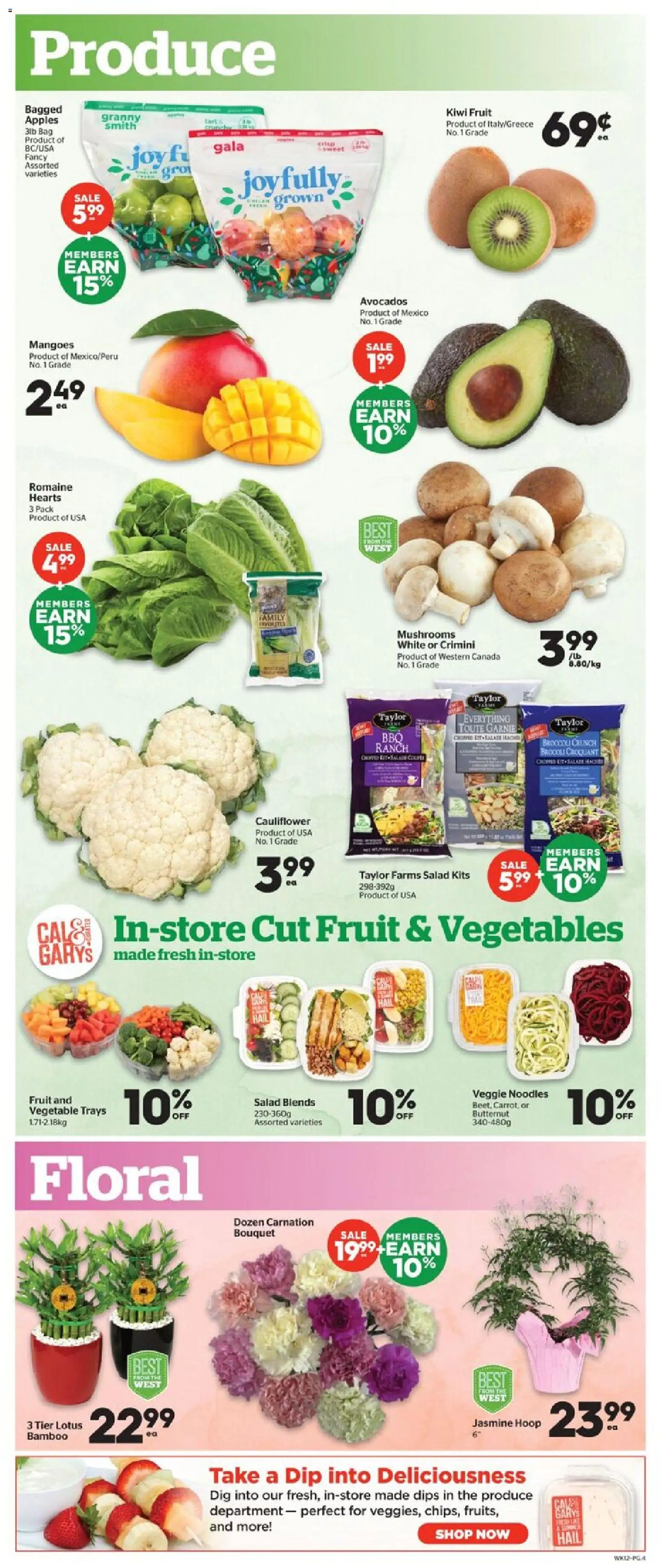 Calgary Co-op flyer valid from 22.01.2026 | Page: 4 | Products: Noodles, Kiwi, Bag, Apples