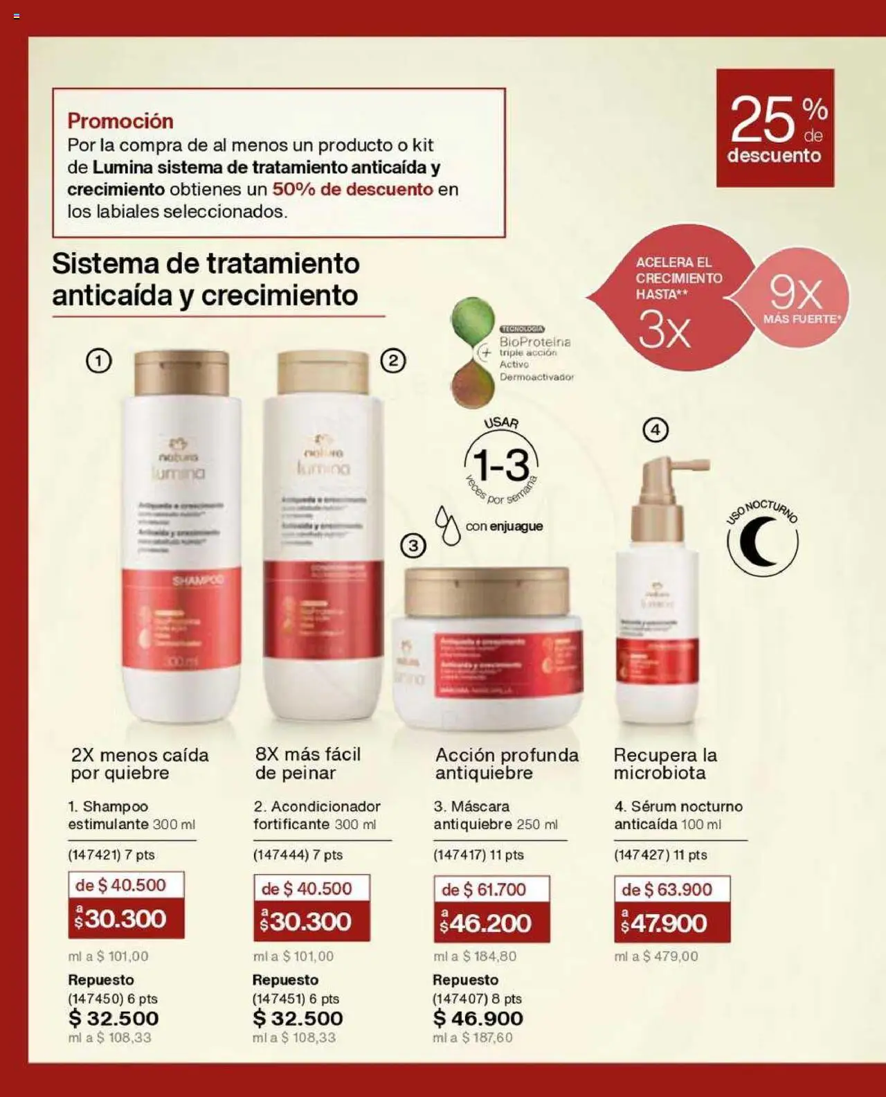 Natura revista - valida desde el 12.07.2025 | Página: 108 | Productos: Serum, Shampoo, Máscara, Acondicionador