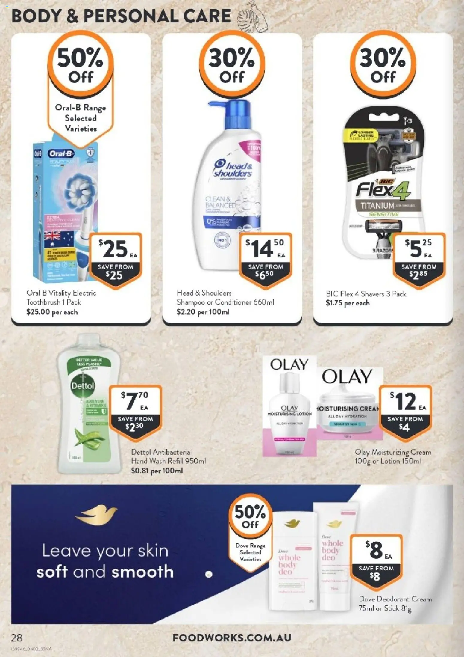 Foodworks catalogue - valid from 04.02.2026 | Page: 28 | Products: Conditioner, Lotion, Toothbrush, Hand wash