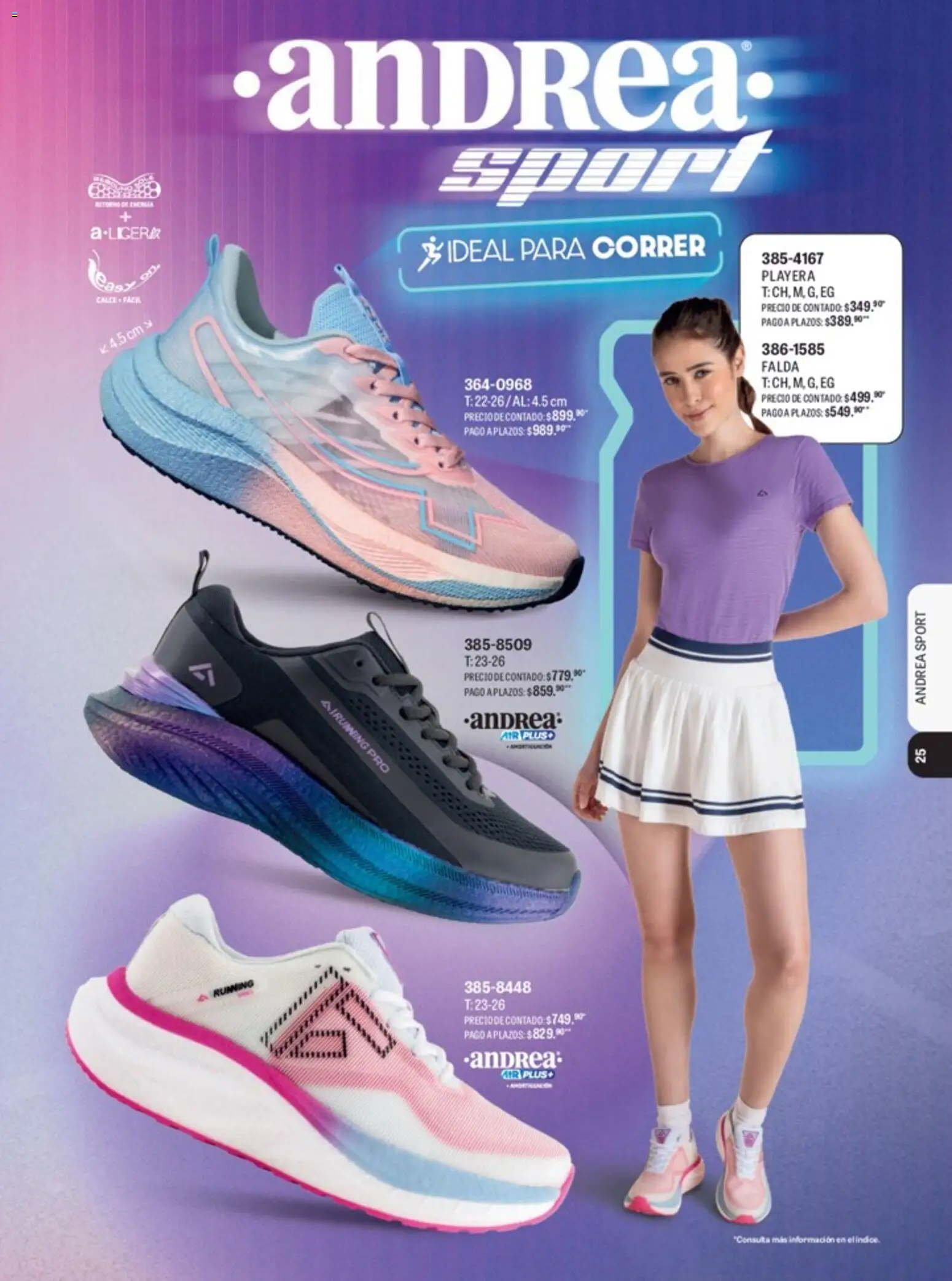 Nuevas ofertas de Andrea válidas en toda la República Mexicana desde el 15.04.2026. ¡Encuentra las mejores ofertas en Andrea catálogo Lo mejor en marcas! | Página: 19 | Productos: Playera, Falda