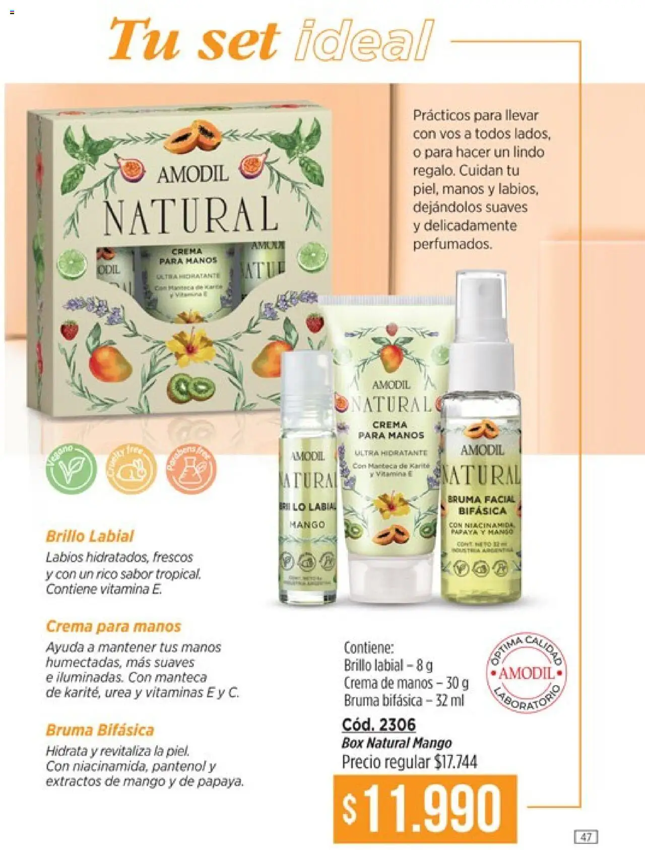 Catálogo Amodil Campaña 12 │ válido desde el 26.06.2025 | Página: 47 | Productos: Vitaminas, Bruma, Mango, Crema