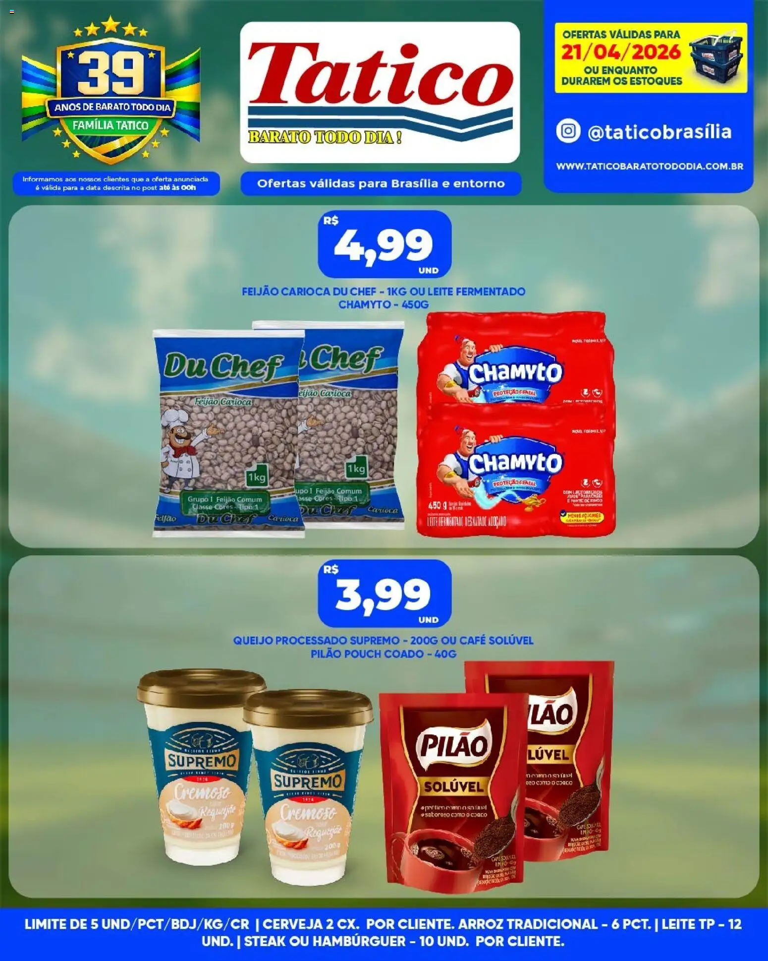 Tatico Folheto - válido de 22.04.2026 | Página: 25 | Produtos: Queijo, Café, Cerveja, Arroz