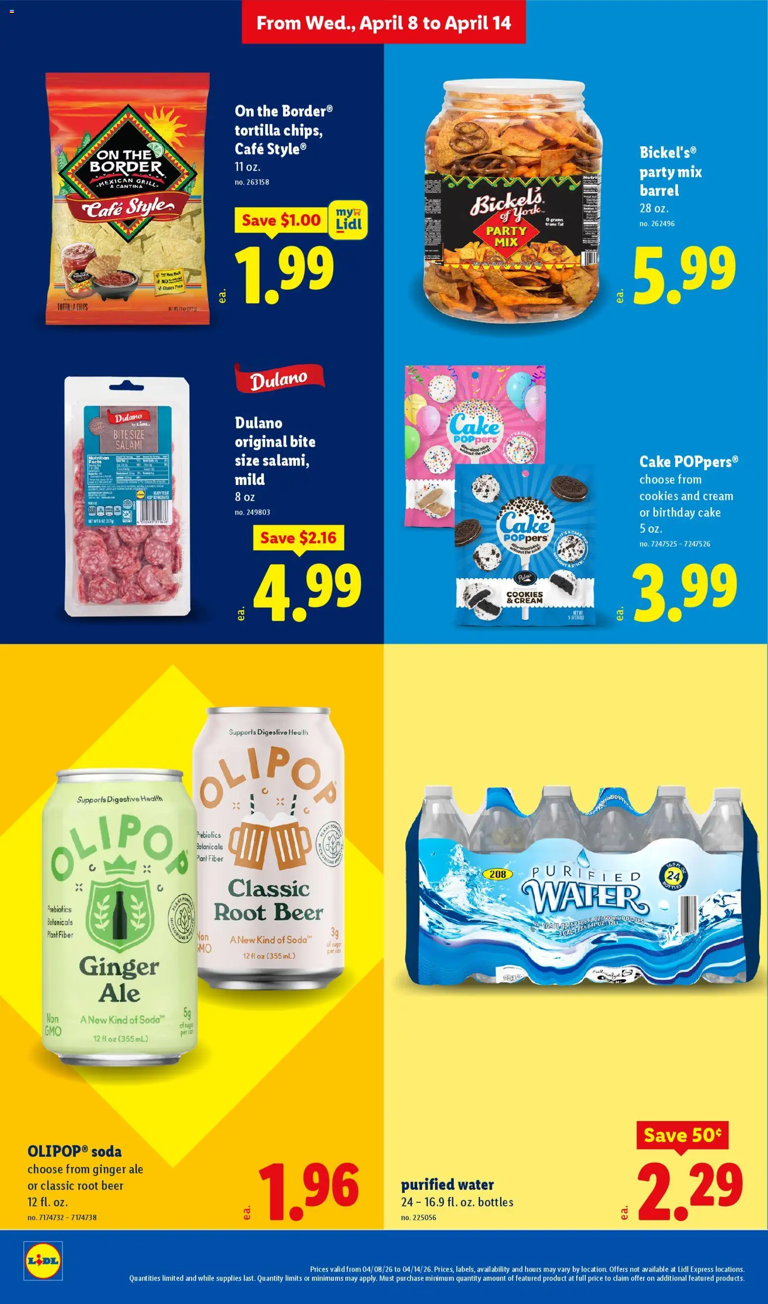 Lidl Weekly Ad - valid from 08.04.2026 | Page: 26 | Products: Salami, Beer, Chips, Sugar