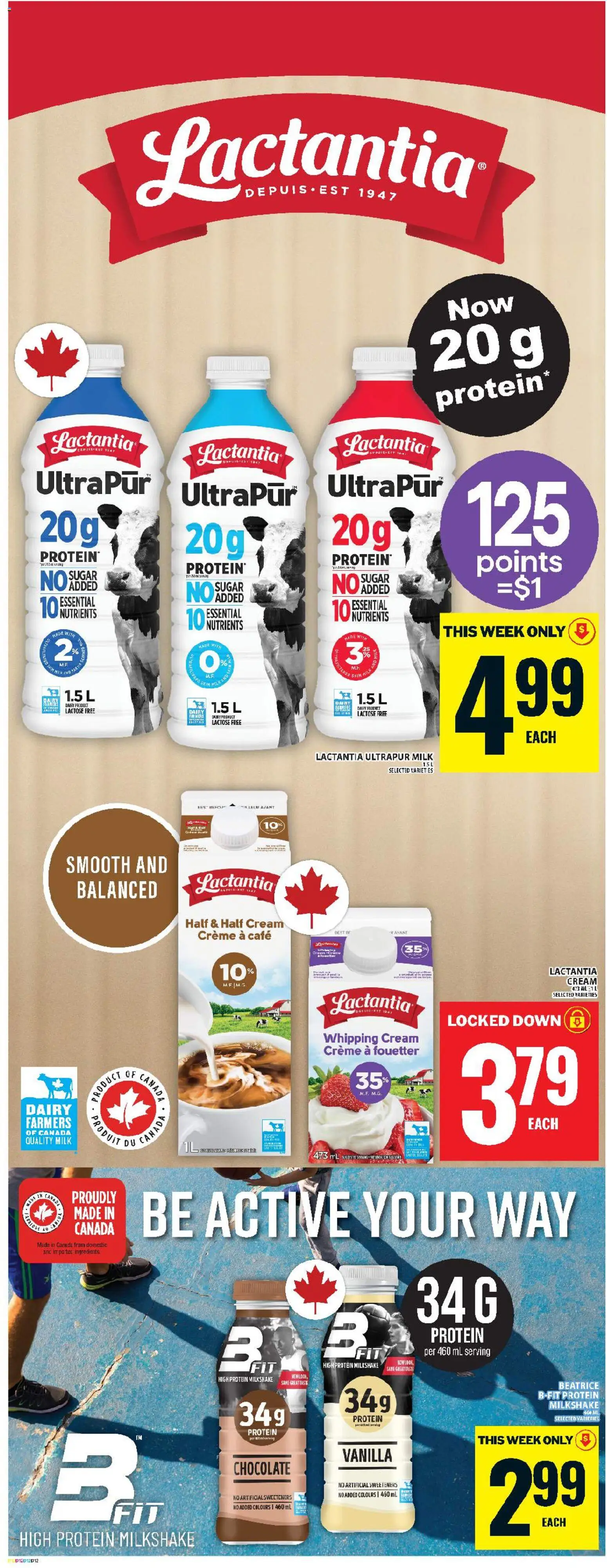 Food Basics flyer valid from 23.10.2025 | Page: 15 | Products: Cream, Milk, Chocolate