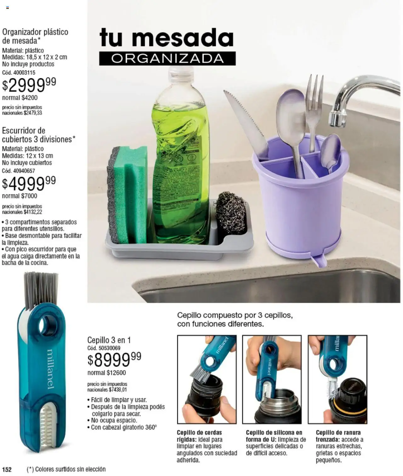 Millanel - Catálogo │ válido desde el 20.10.2025 | Página: 152 | Productos: Pico, Mesada, Bacha, Escurridor