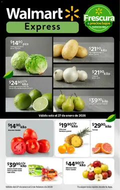 Vista previa de Walmart Express folleto Ofertas, nuevo folleto de la tienda, válido en México a partir del 27.01.2026