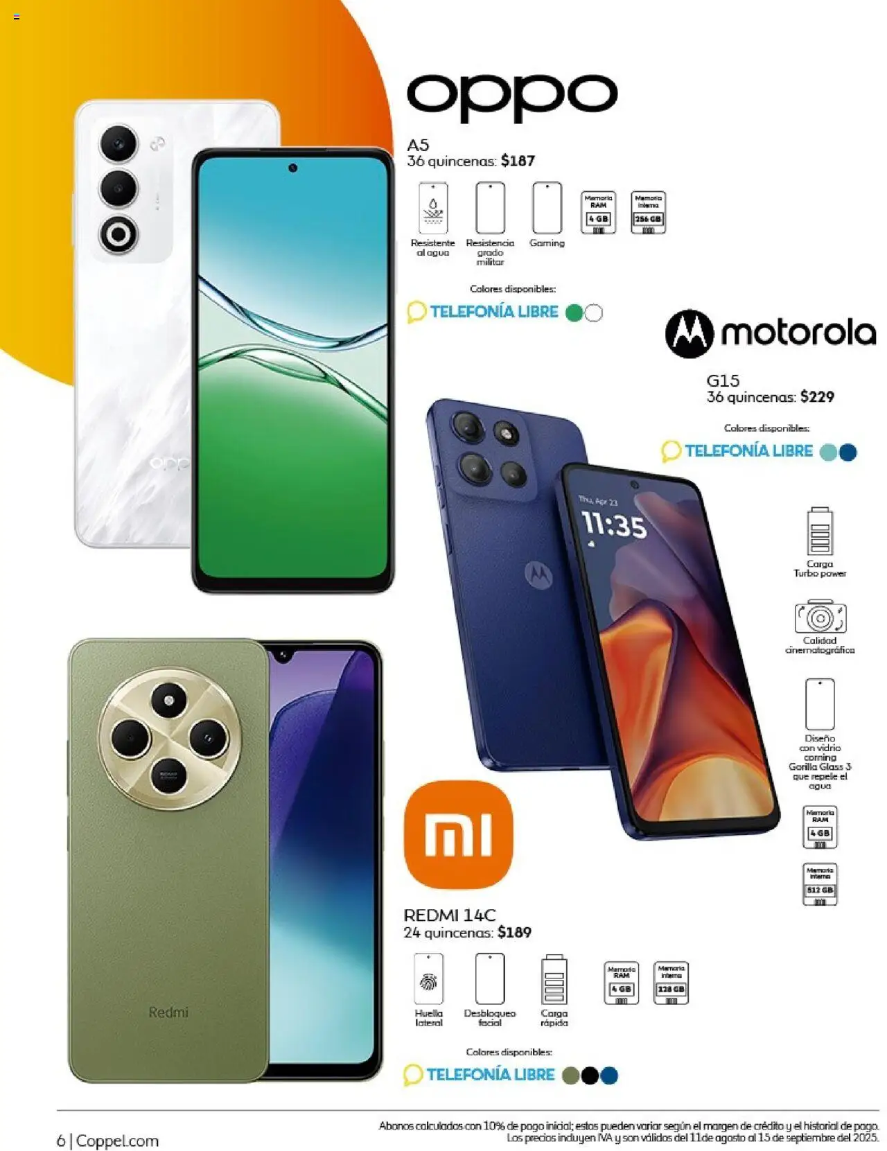 Nuevas ofertas de Coppel válidas en toda la República Mexicana desde el 11.08.2025. ¡Encuentra las mejores ofertas en Coppel - Catálogo Celulares y Computación! | Página: 6 | Productos: Agua