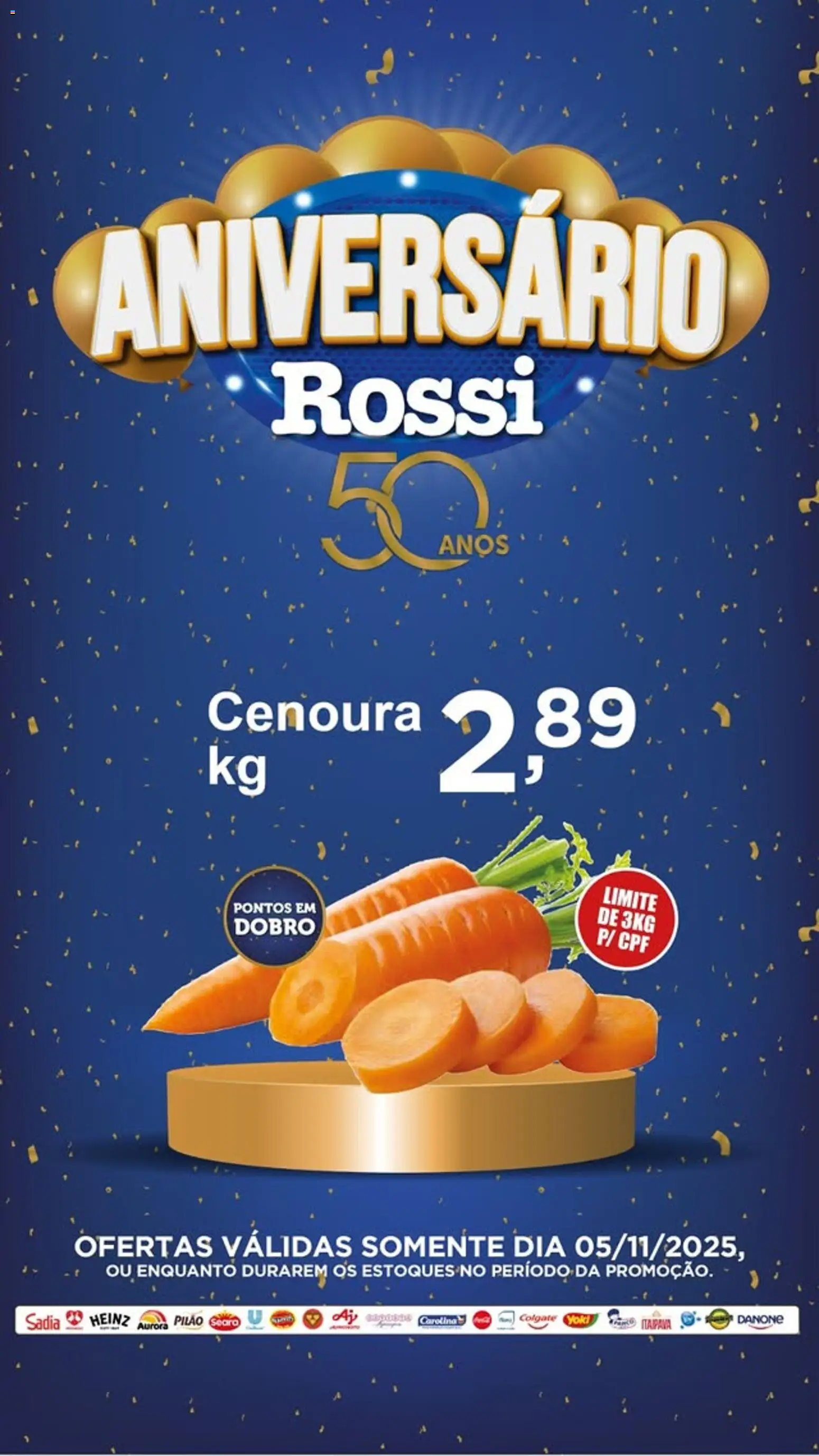 Rossi Supermercados Folheto - válido de 05.11.2025 | Página: 2 | Produtos: Cenoura