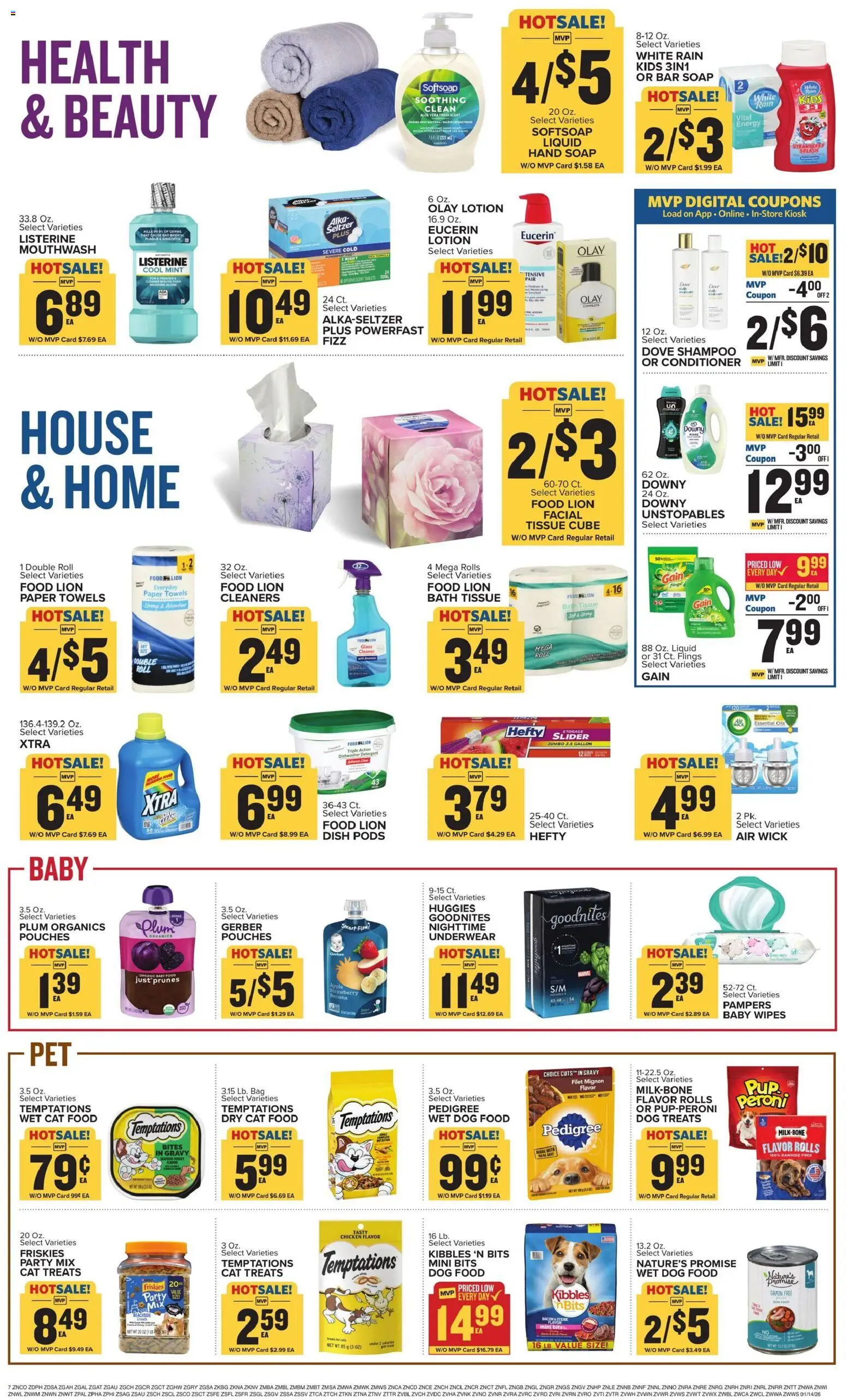 Food Lion Weekly Ad - valid from 14.01.2026 | Page: 12 | Products: Plum, Dog Treats, Conditioner, Bar Soap